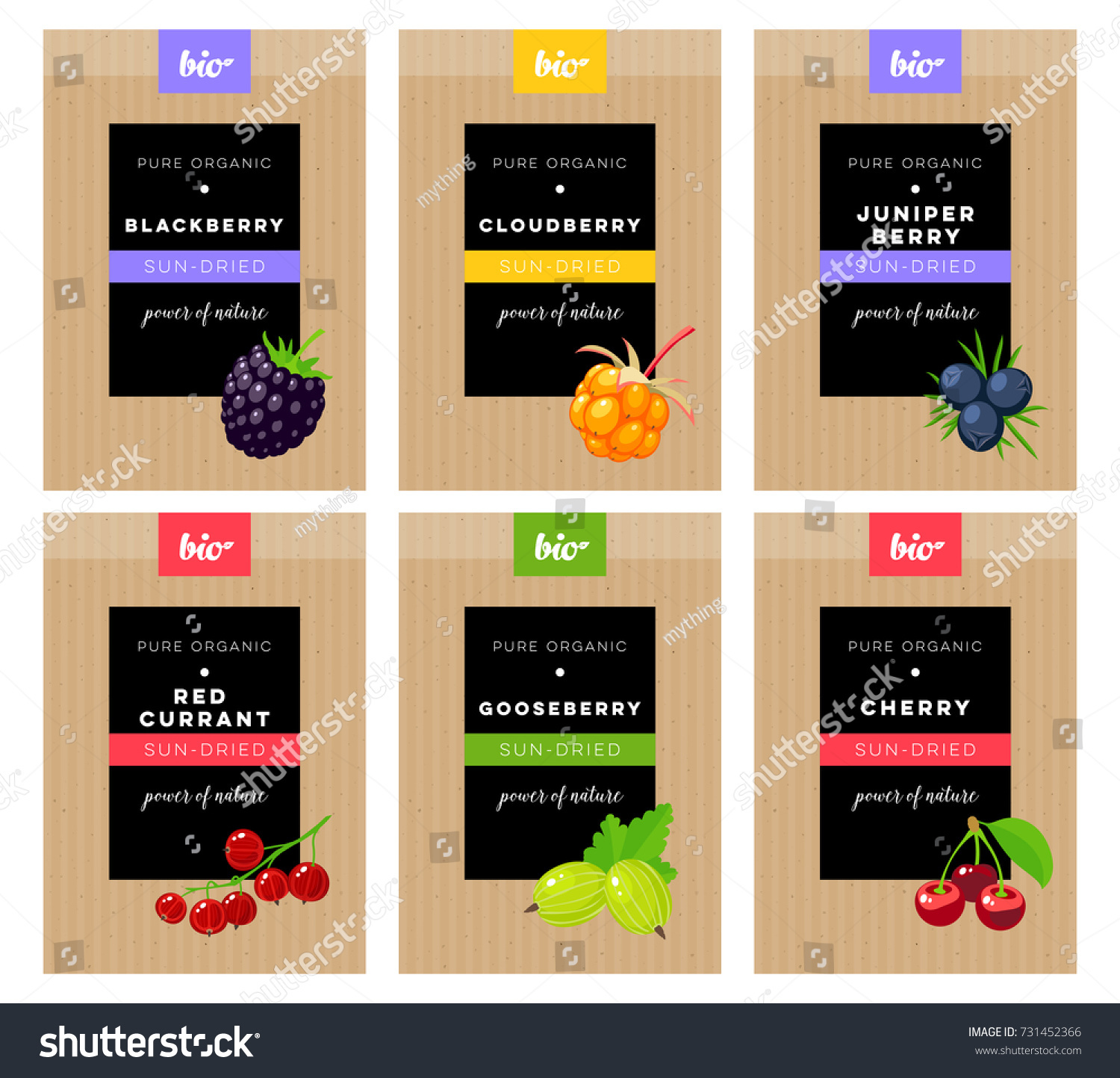 Packaging Design Concept Label Natural Sundried Stock Vector (Royalty ...