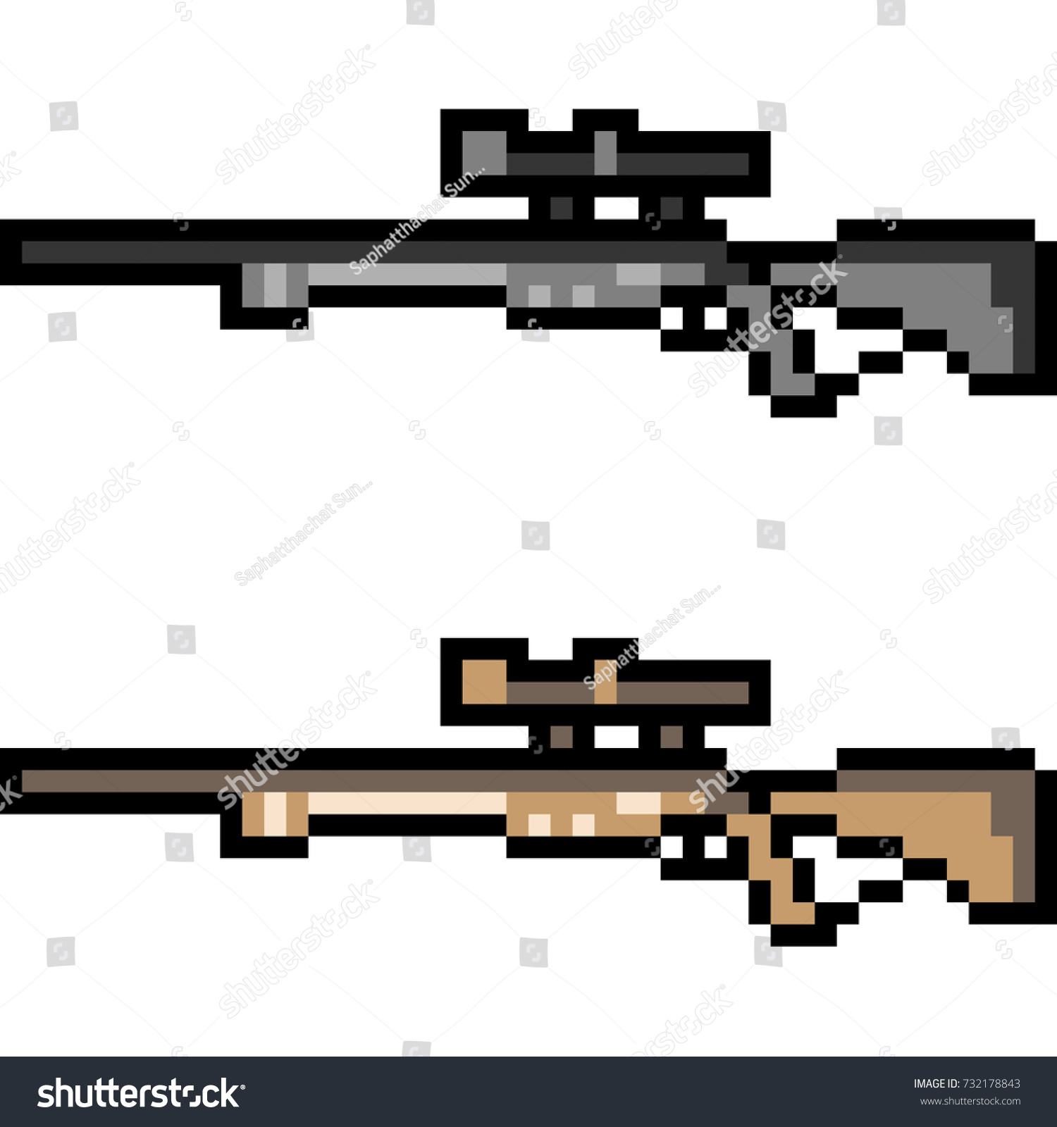 Снайперская винтовка пиксель арт