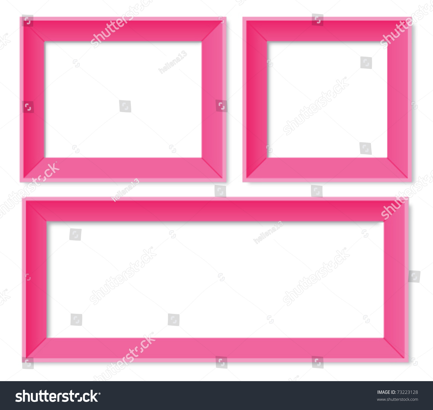 Set Pink Photo Frames Stock Vector (Royalty Free) 73223128 | Shutterstock