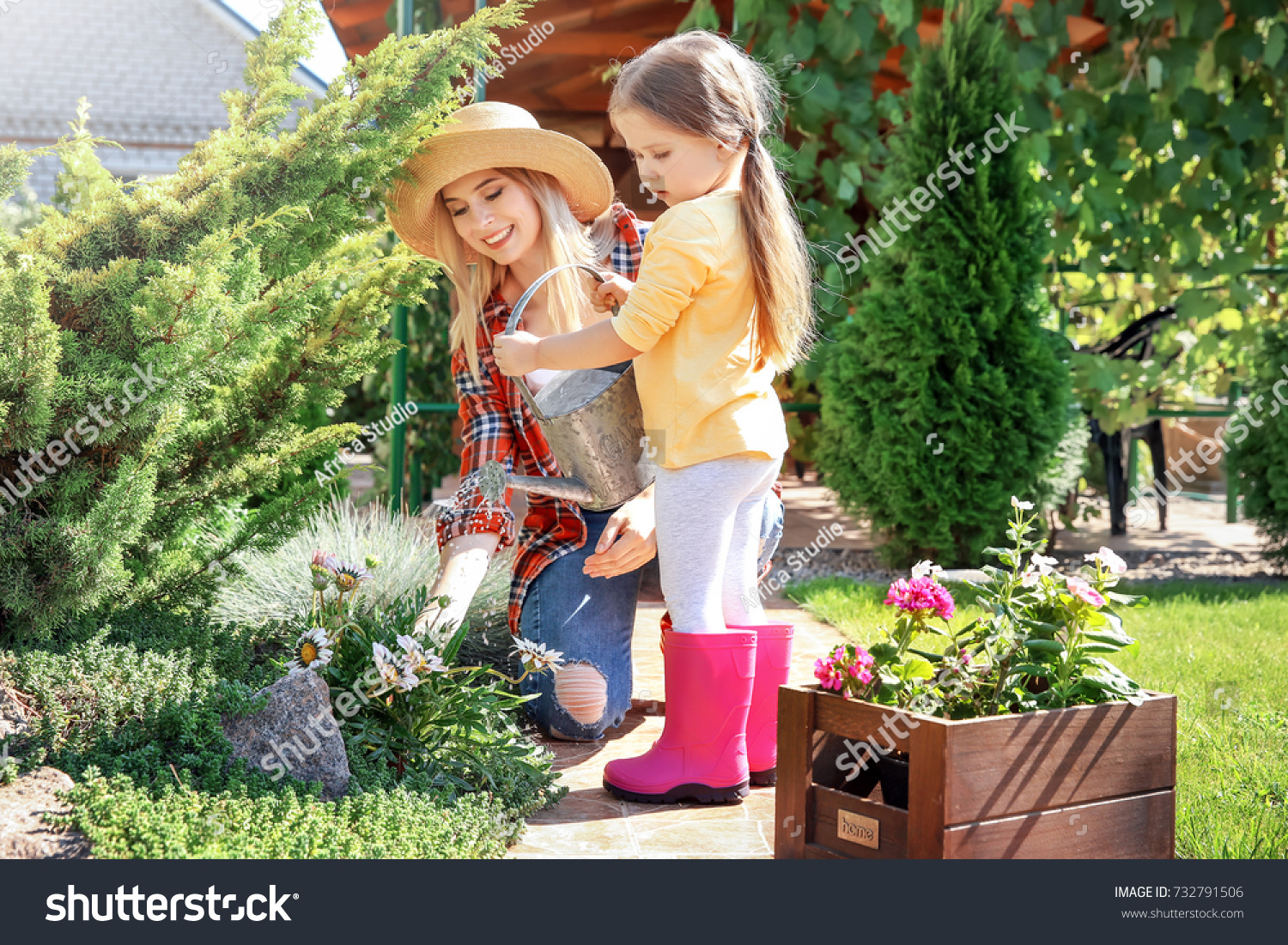 Cute Little Girl Mother Taking Care Stock Photo 732791506 | Shutterstock