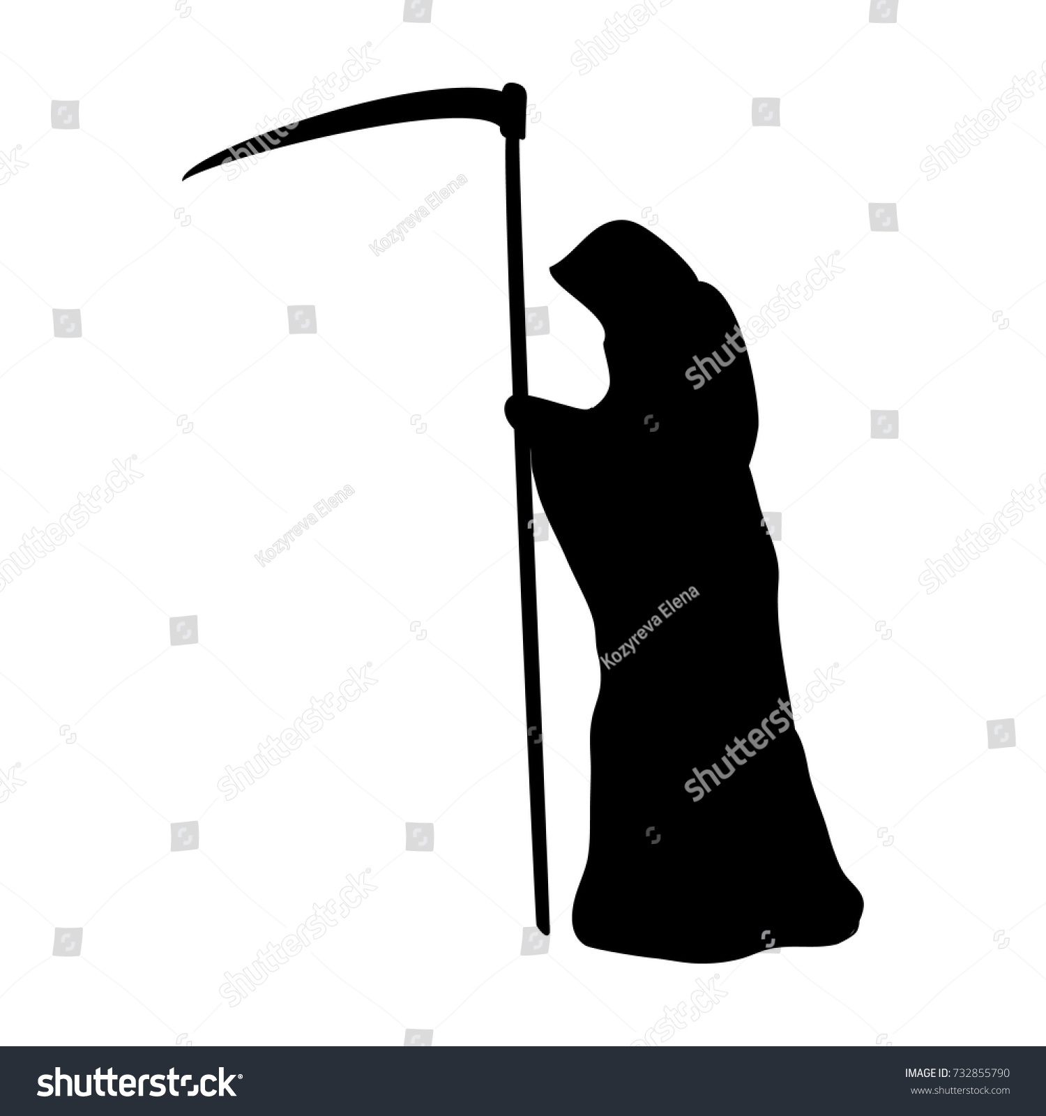 Death Silhouette Scary Monster Fantasy Vector Stock Vector (Royalty ...