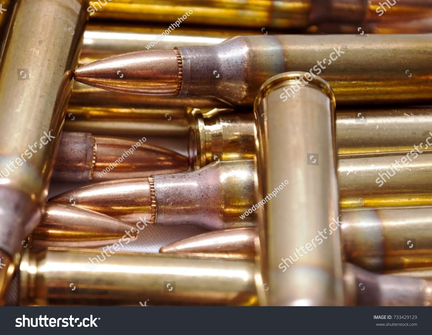 Pile Rifle Bullets 223 Stock Photo 733429129 | Shutterstock