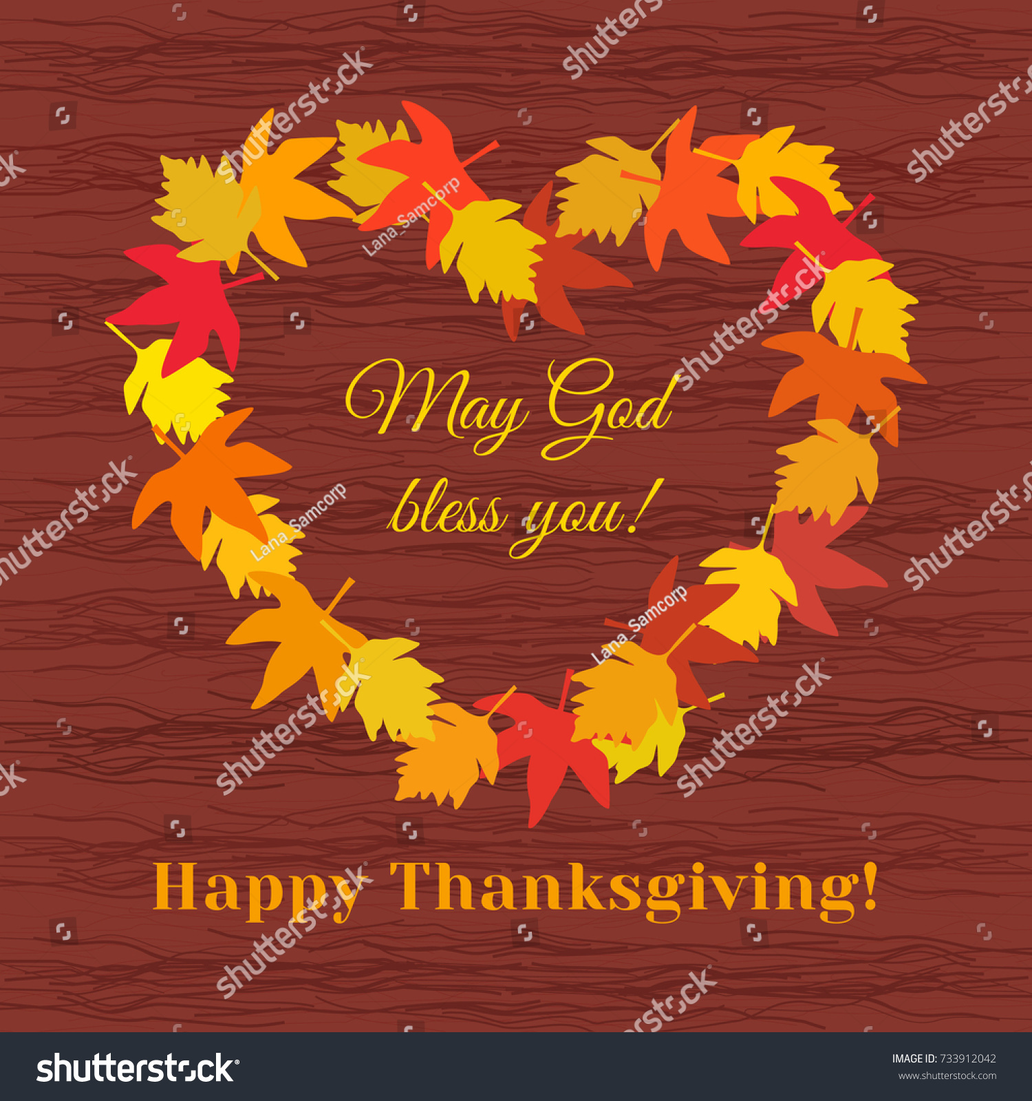 Happy Thanksgiving Day Greeting Card God Stock Illustration 733912042 |  Shutterstock