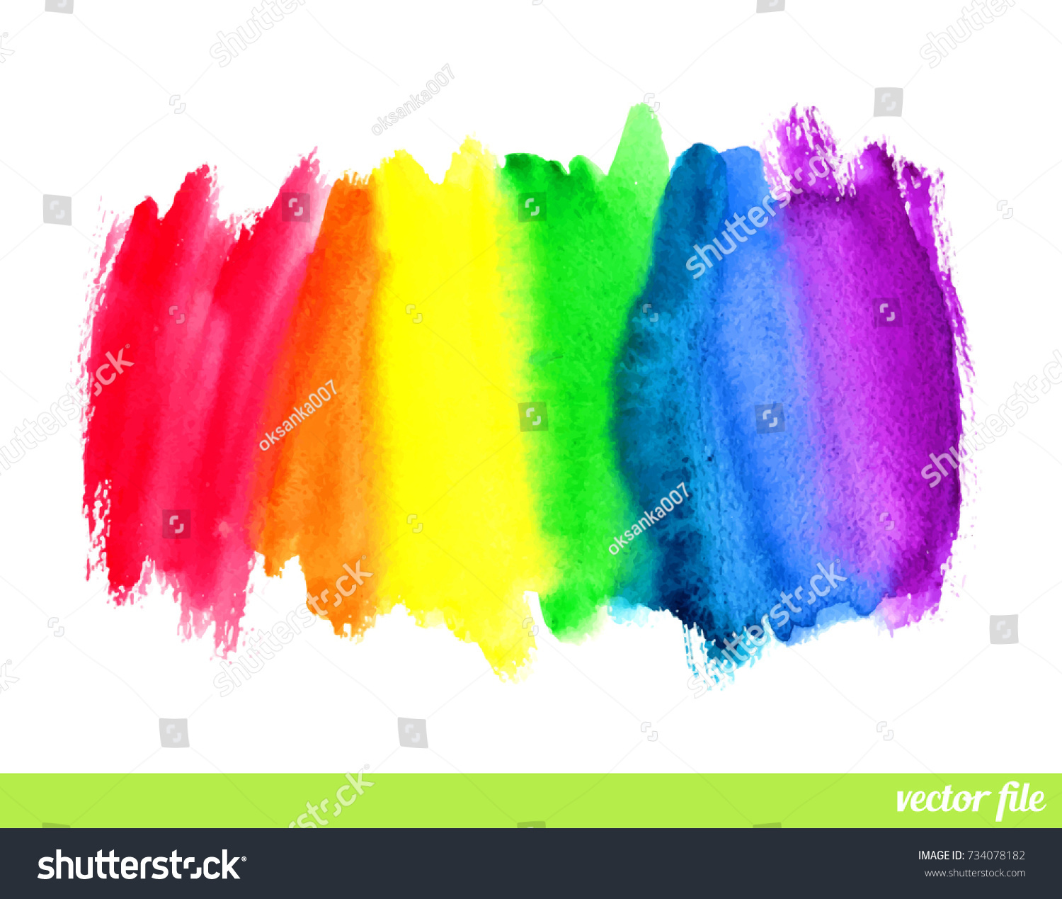 Watercolor Rainbow Abstract Painting Background Hand Stock Vector ...