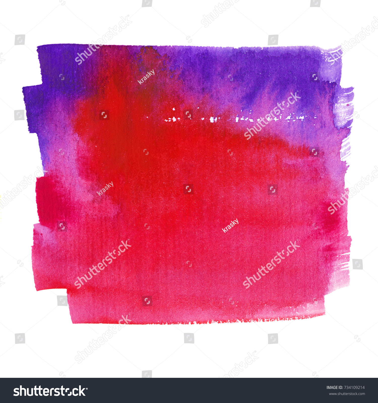 Hand Drawn Pink Purple Abstract Watercolor Stock Photo 734109214 ...