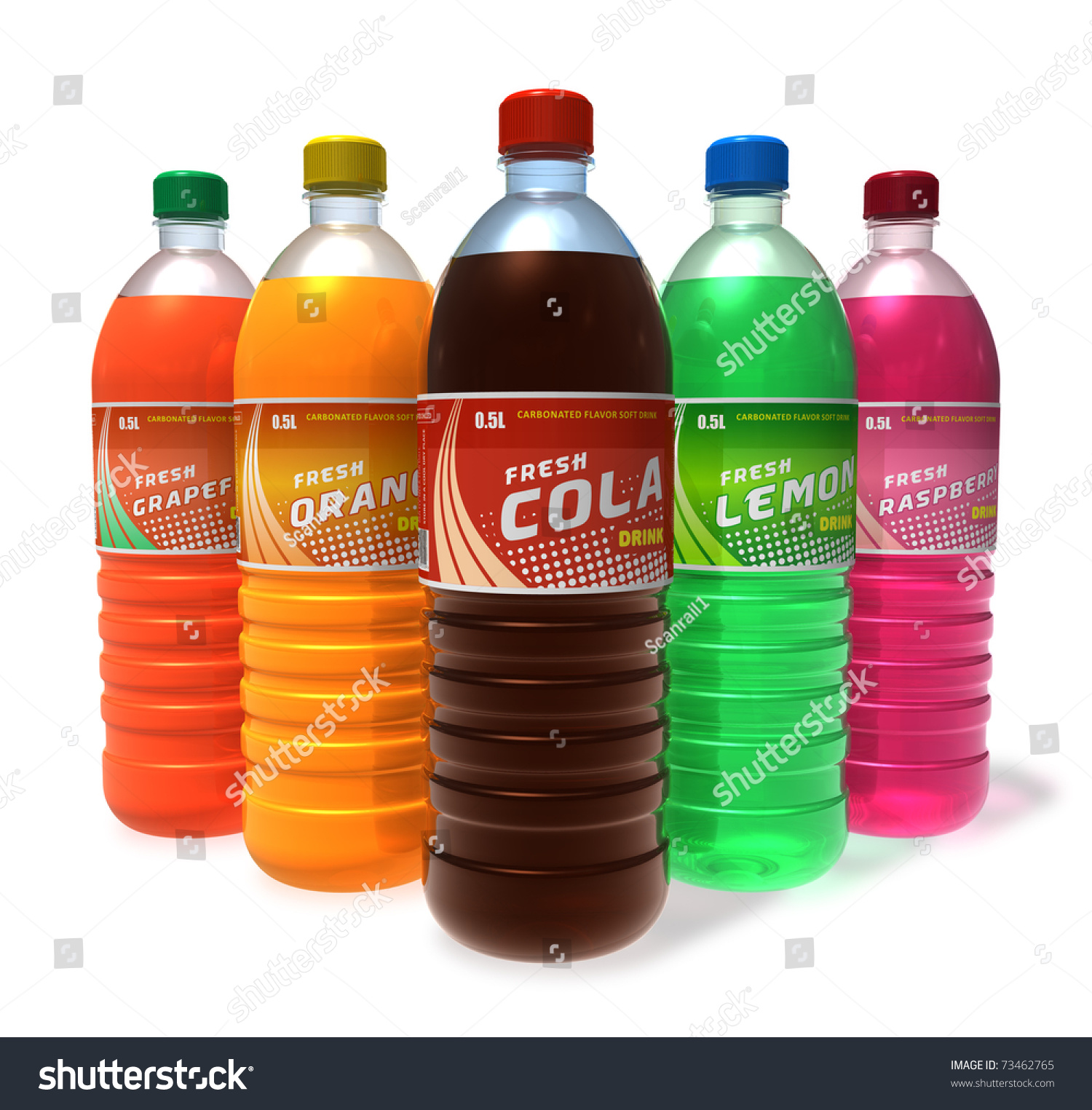 Set Refreshing Drinks Plastic Bottles Stock Illustration 73462765 ...