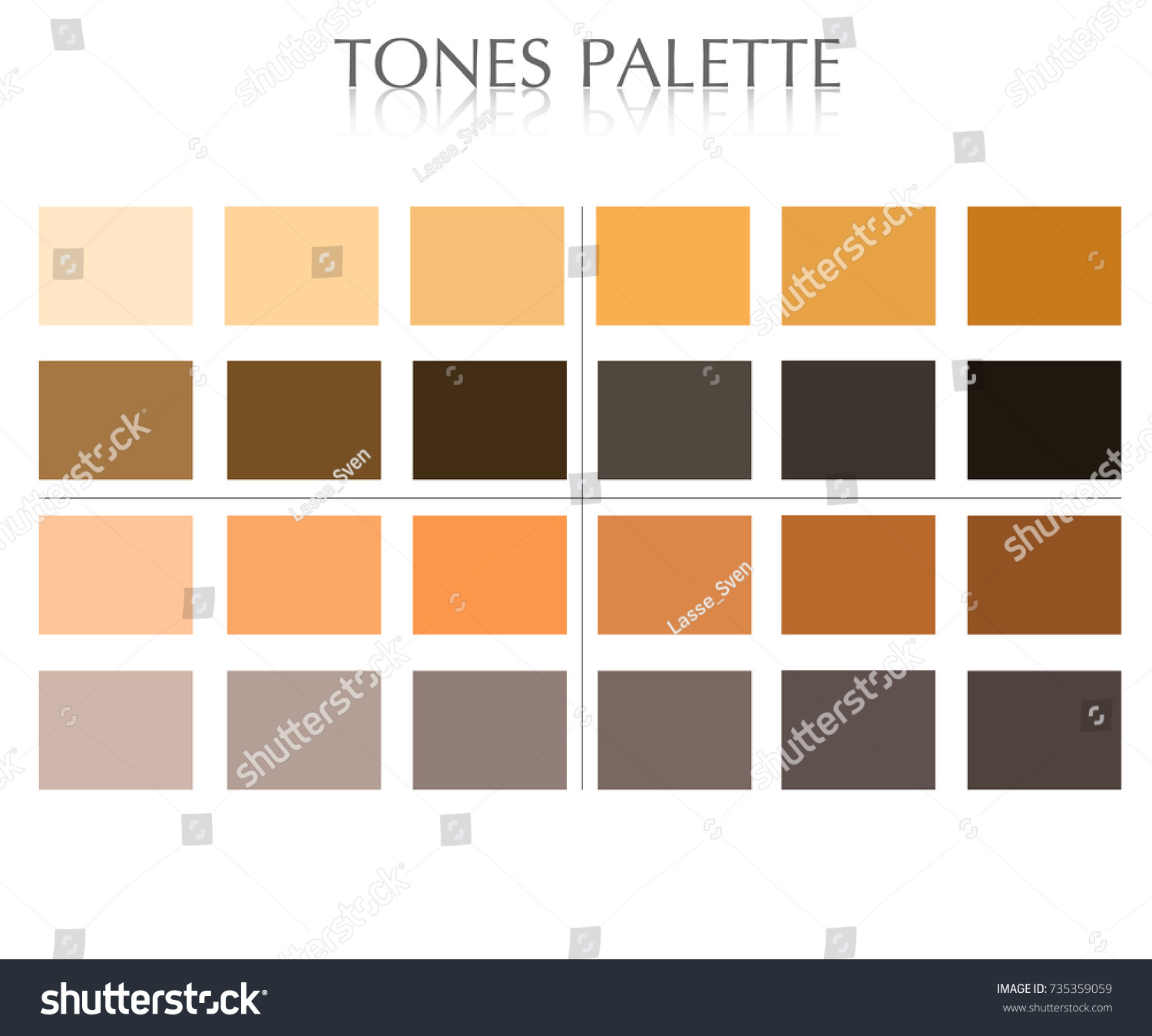 Skin Tones Palette Vector Illustration Stock Vector Royalty Free Shutterstock