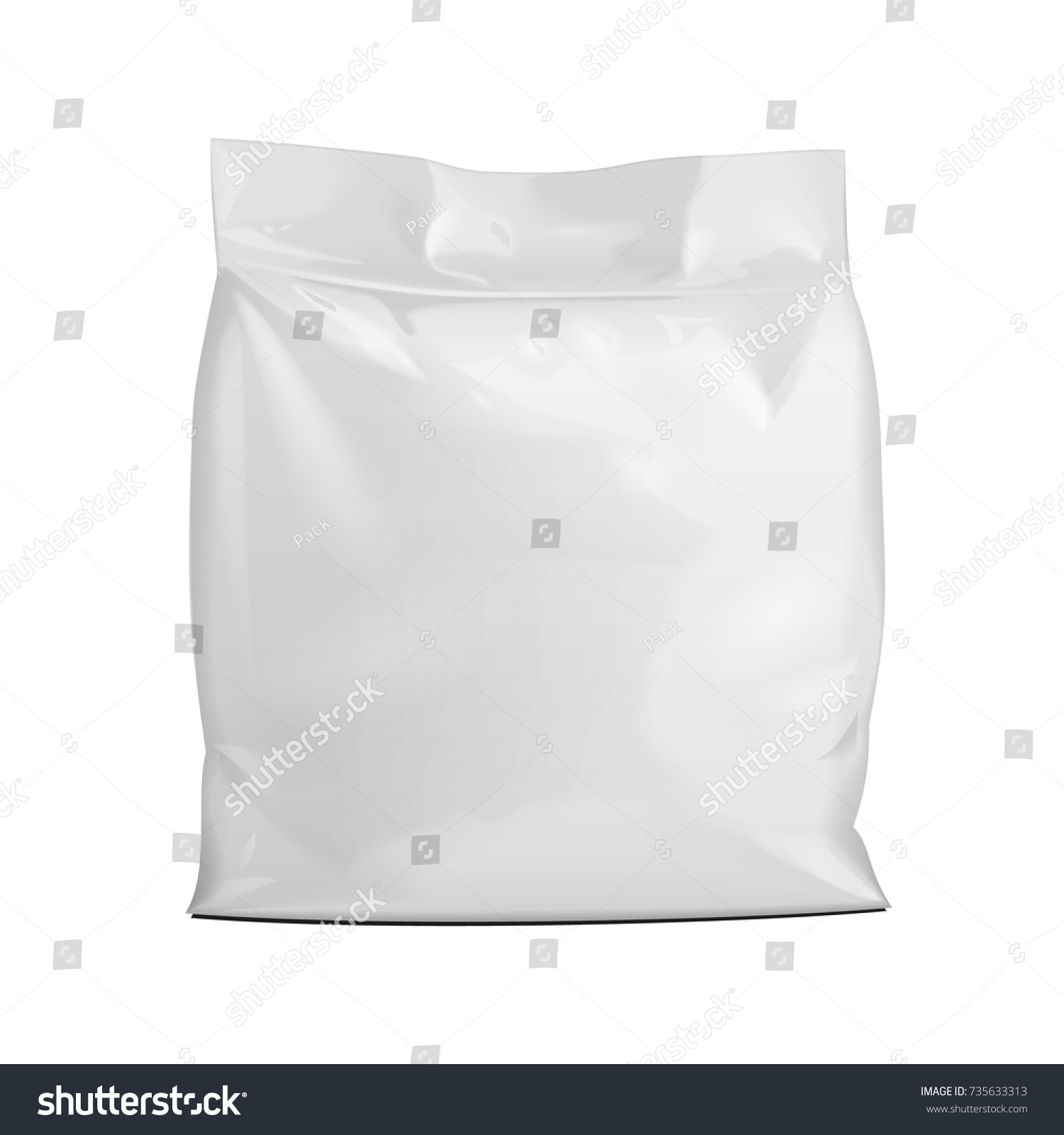 Blank Foil Paper Food Stand Pouch Stock Vector (Royalty Free) 735633313 ...