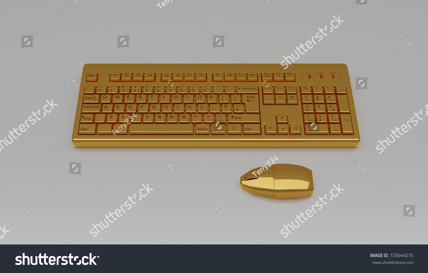 gold wireless keyboard