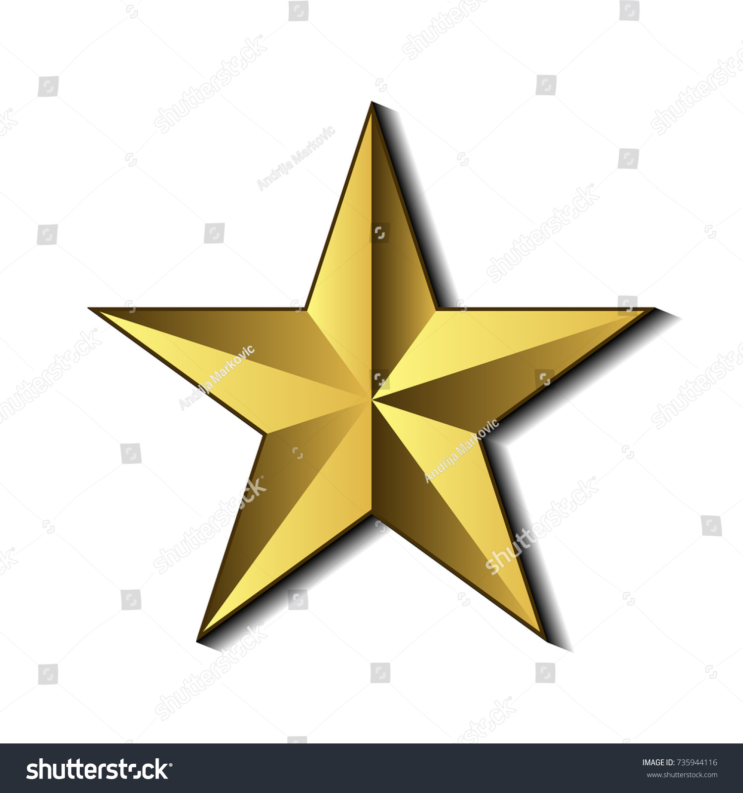 Golden Starsymbol Stock Illustration 735944116 | Shutterstock