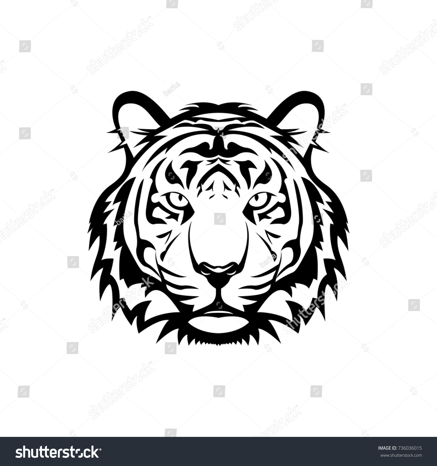 Тигр с короной вектор