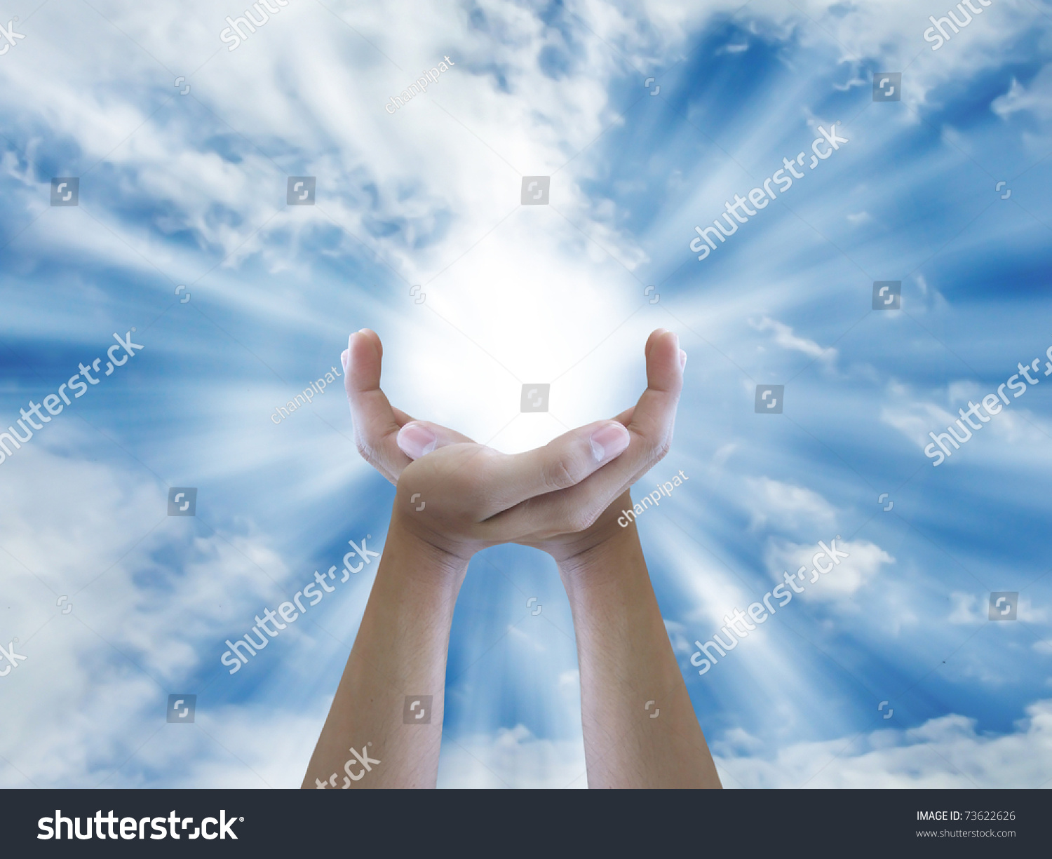 Two Hand Holding Sun Stock Photo 73622626 | Shutterstock