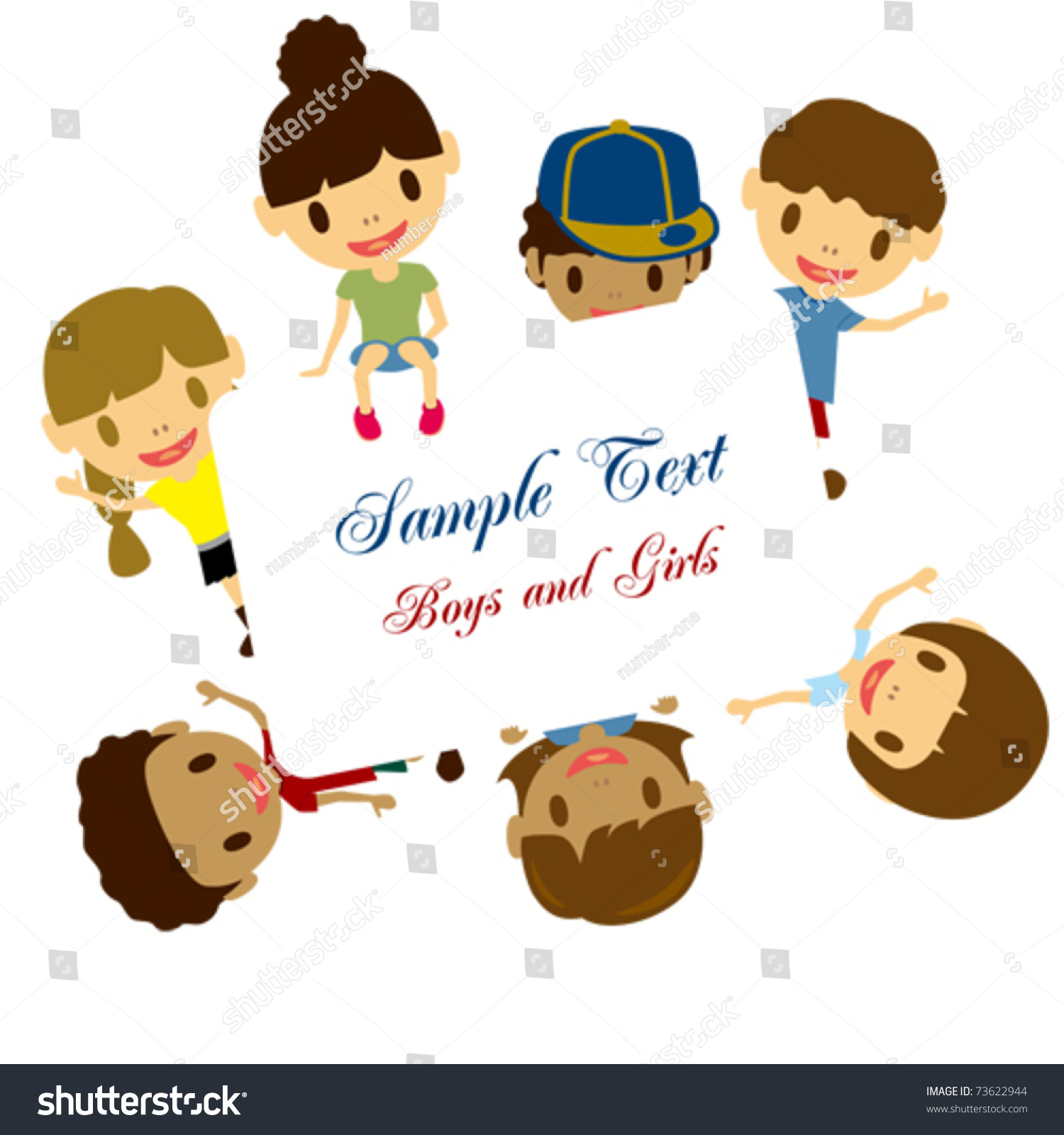 Kids Frame Illustration Vector Stock Vector (Royalty Free) 73622944 ...