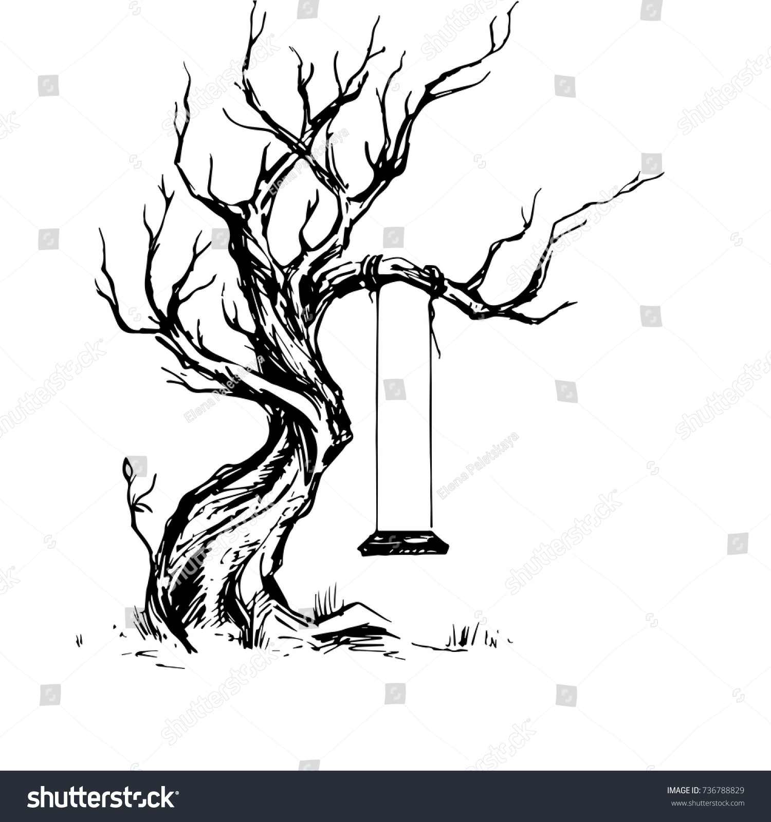 Гнилое дерево вектор