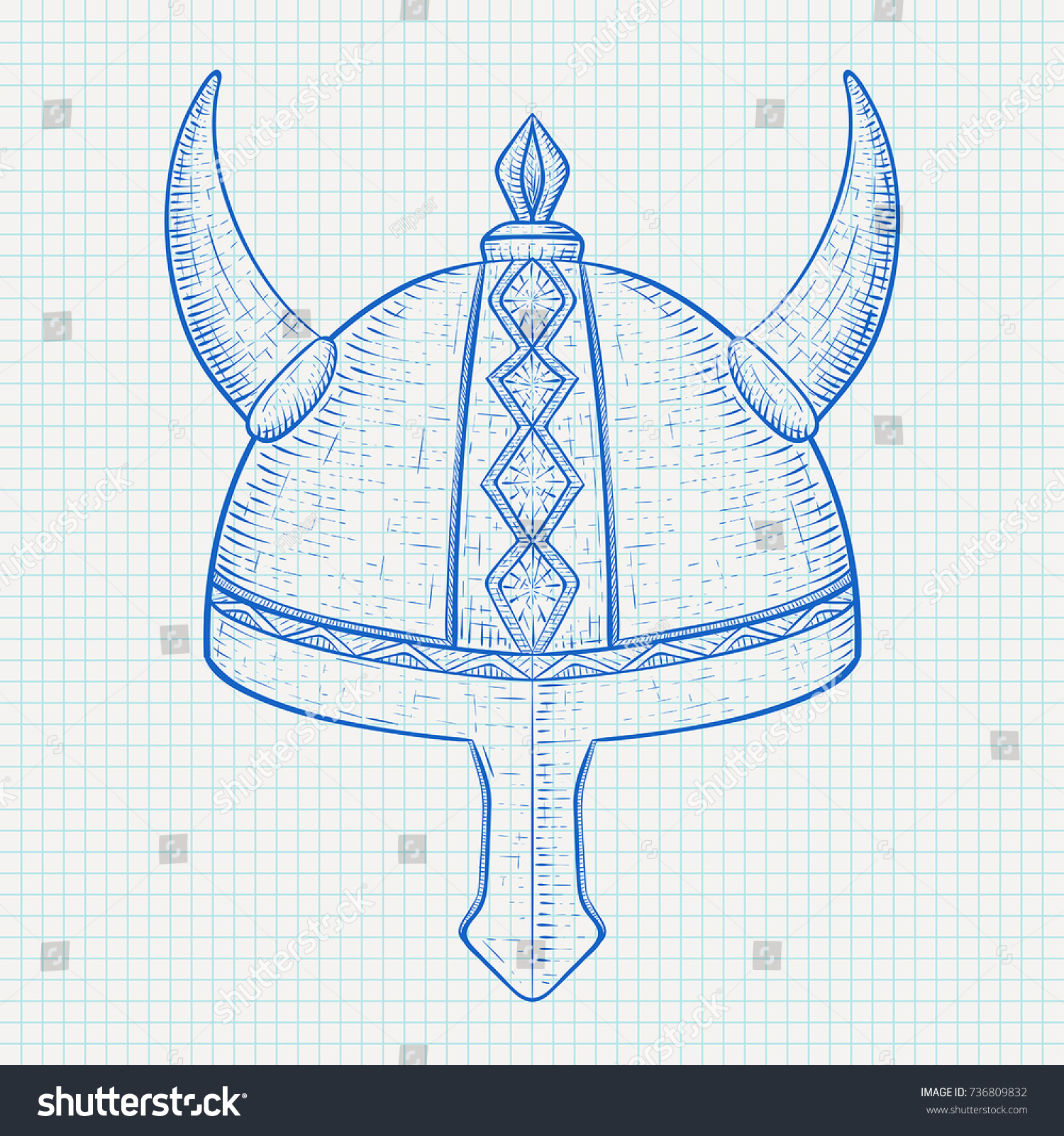 Шлем викинга иллюстрация