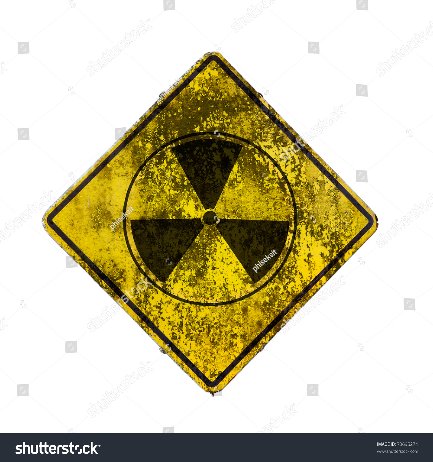 Знак радиации Ржавый