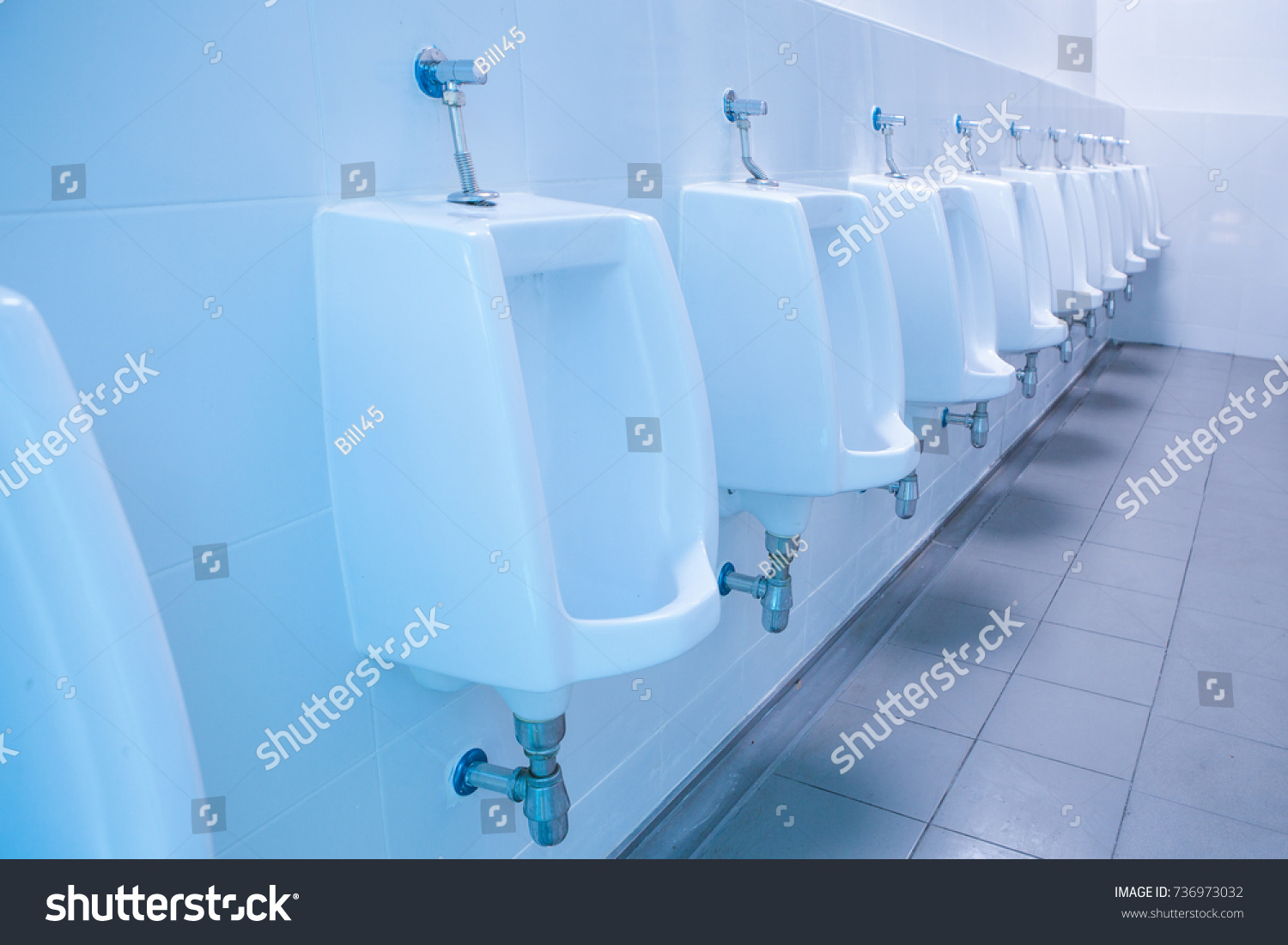 Clean Urinals Men Gas Station Toilet Stock Photo 736973032 | Shutterstock