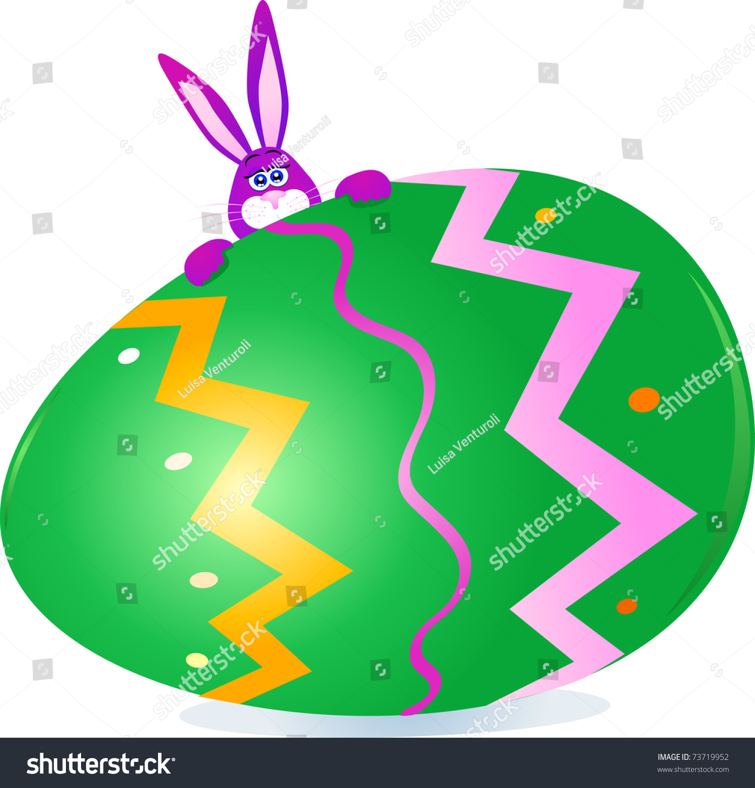 Cute Rabbit Hiding Behind Huge Easter Stock Illustration 73719952 Shutterstock 8315
