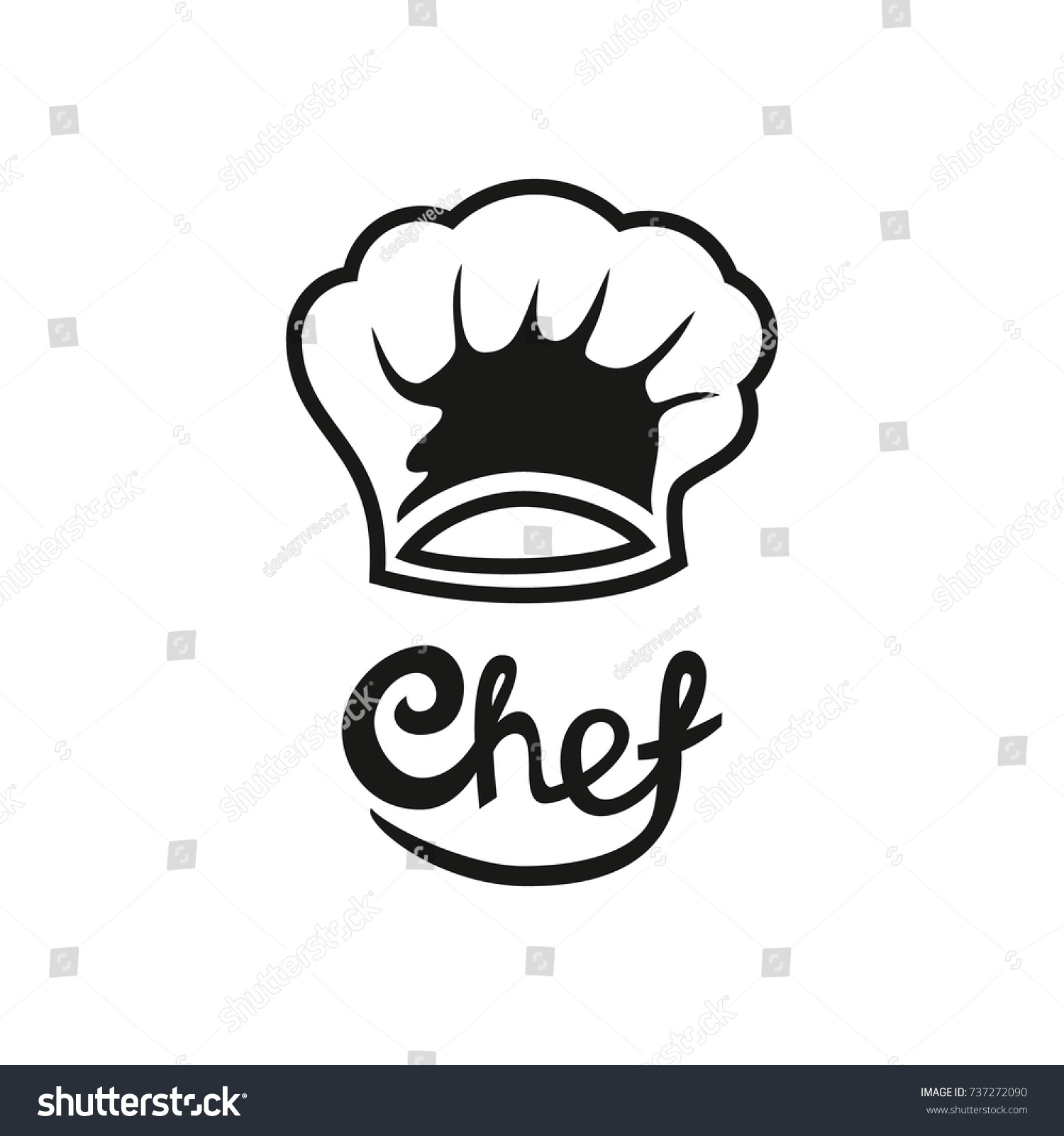 Chefs Hat Cook Vector Logo Stock Vector (Royalty Free) 737272090 ...