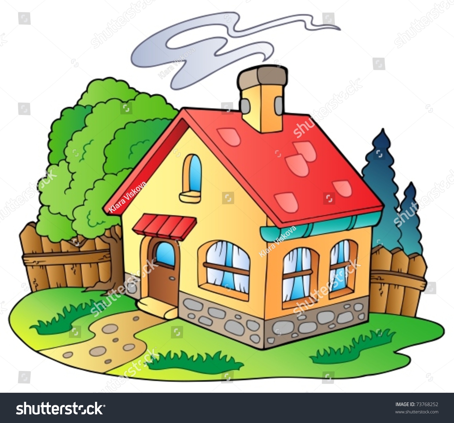 small-family-house-vector-illustration