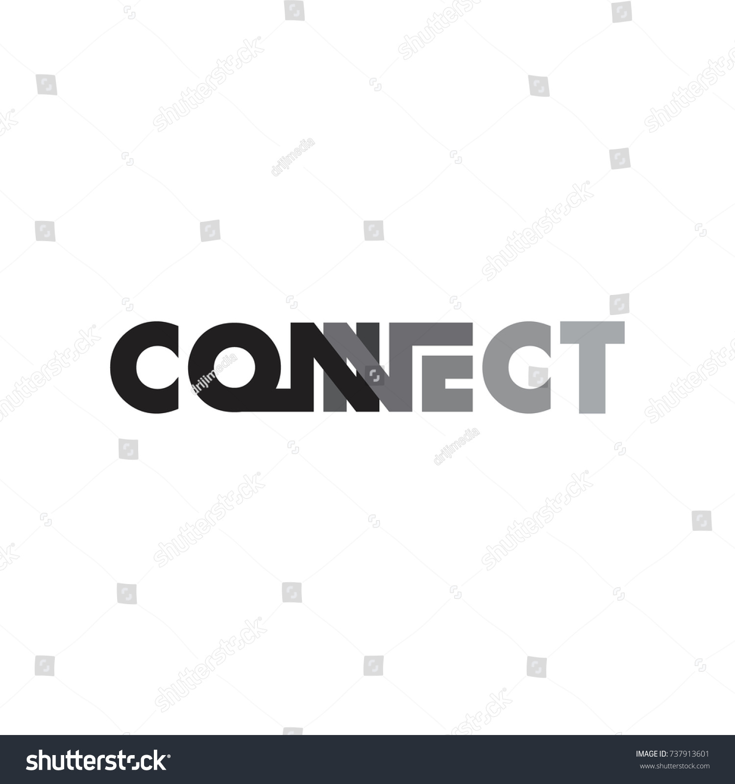 Connect Letter Logo Design Vector Stock Vector (Royalty Free) 737913601 ...