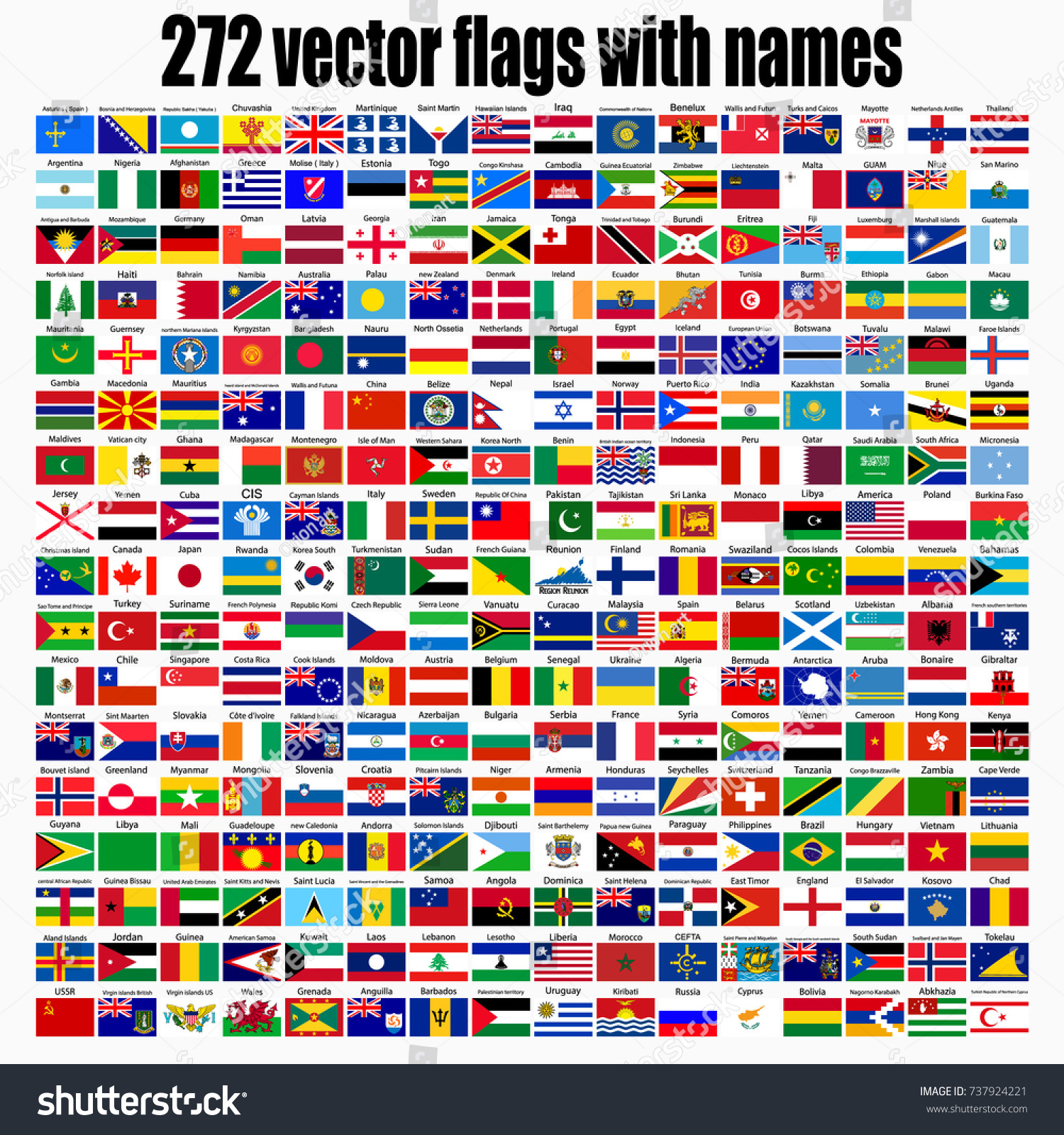 Флаги всего мира в квадратах