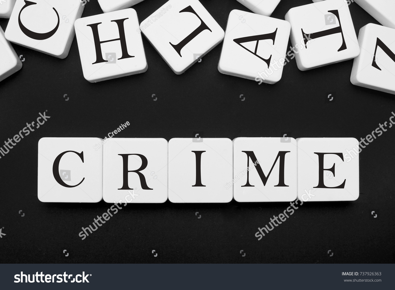 Crime Word Black Background Stock Photo 737926363 | Shutterstock