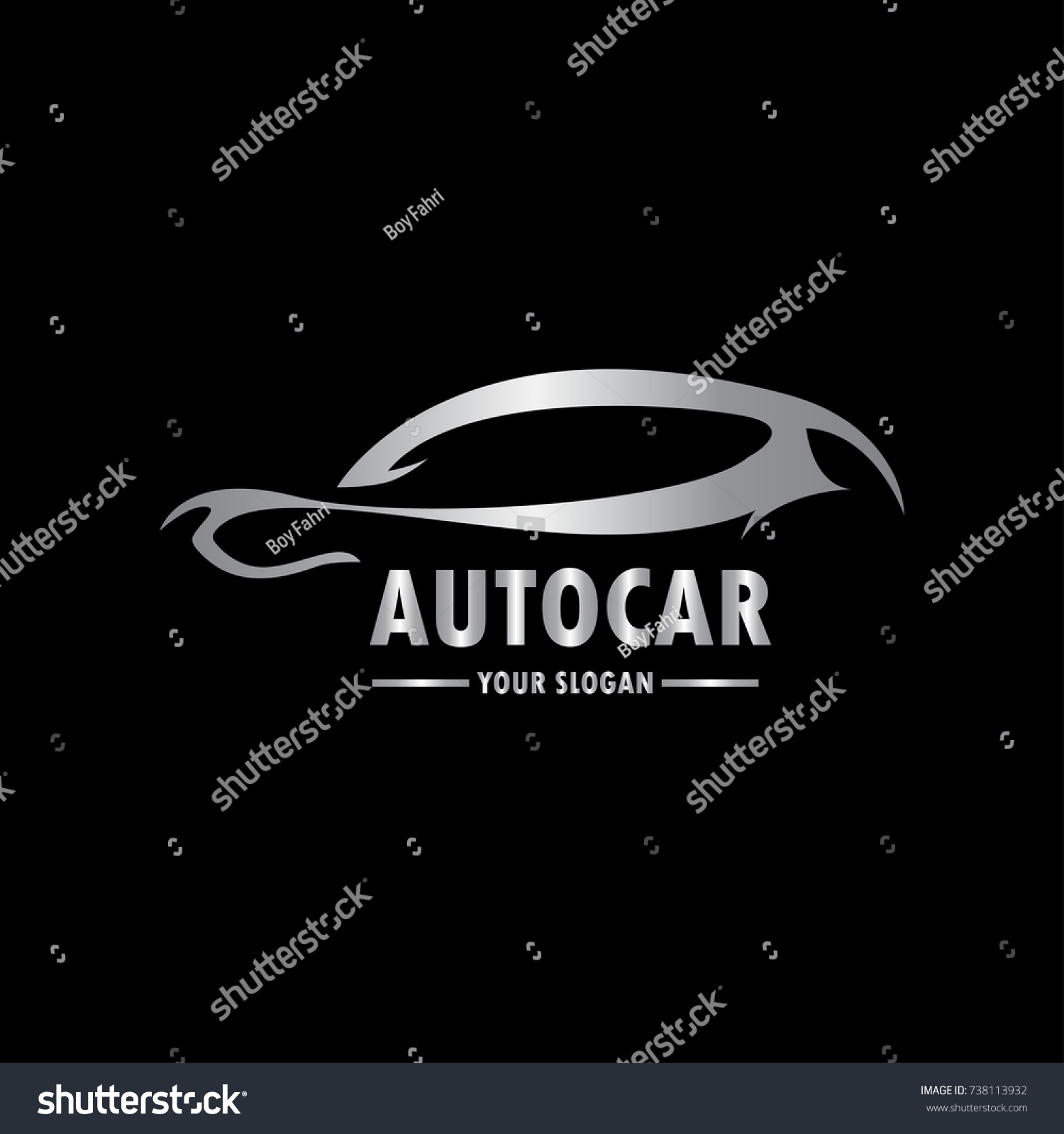 Car Silhouette Logo Template Simple Elegant Stock Vector (Royalty Free ...