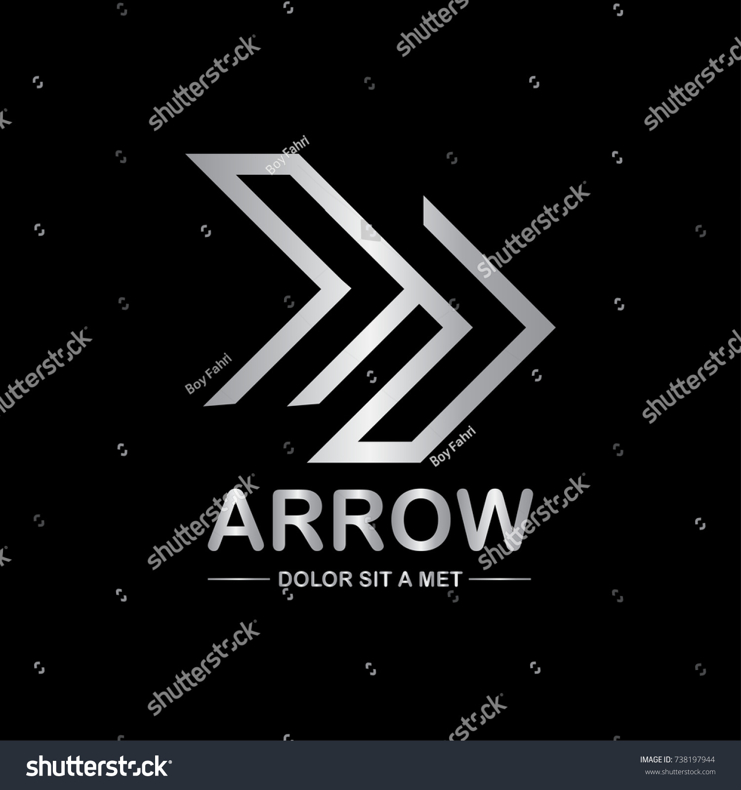 Silver Arrow Logo Vector Stock Vector Royalty Free 738197944 Shutterstock