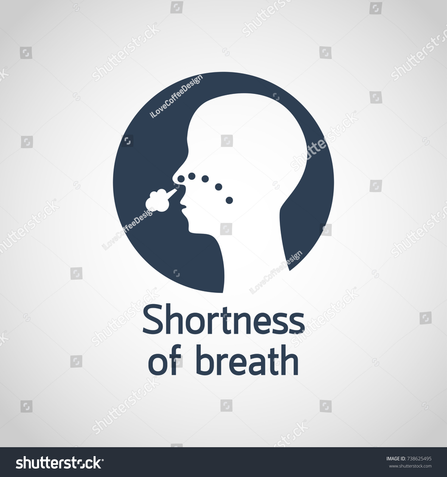 Shortness Breath Vector Logo Icon Illustration Stock Vector (Royalty ...