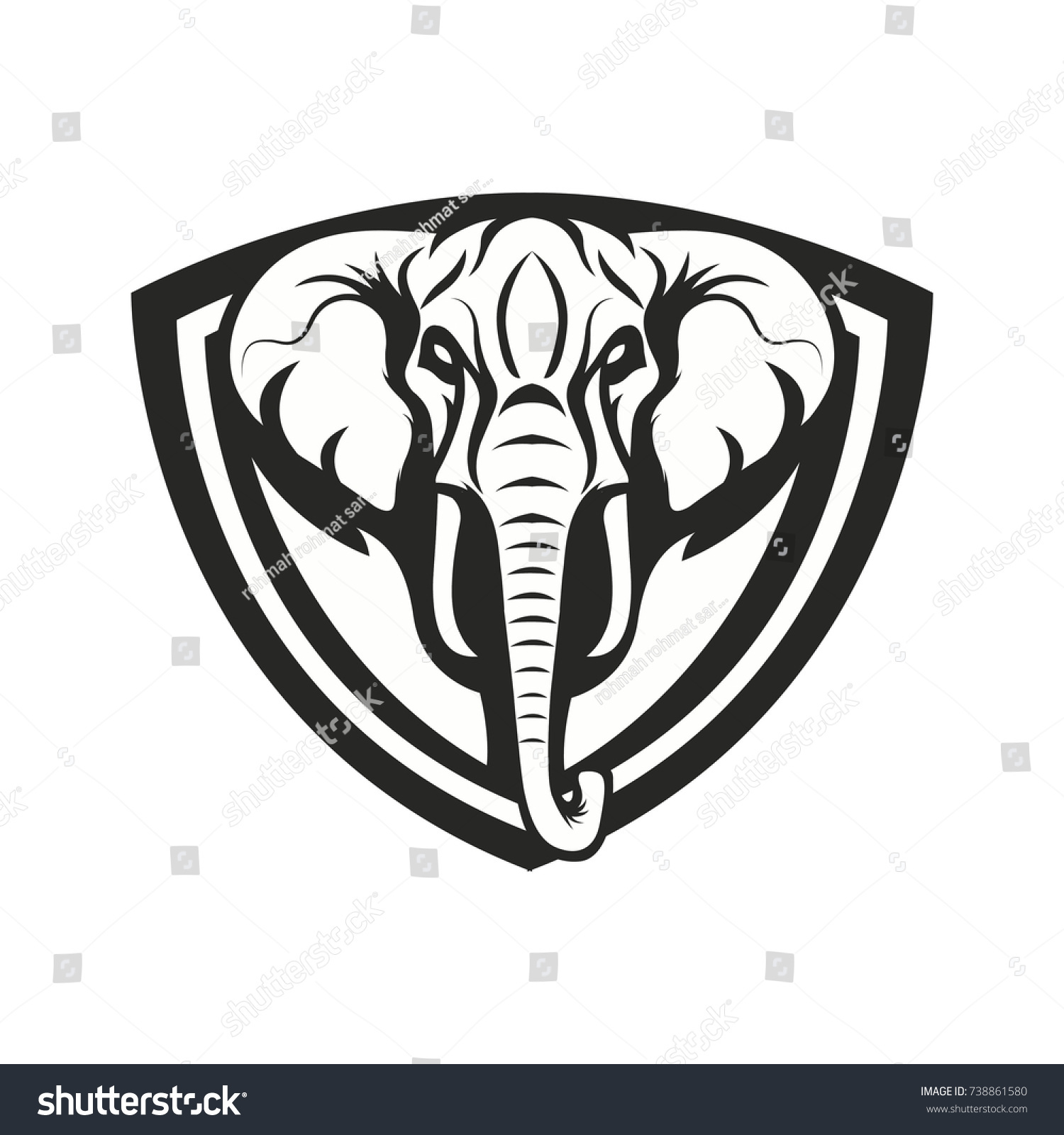 Elephant Mascot Logo Vector Design Illustration Stock Vector (Royalty ...