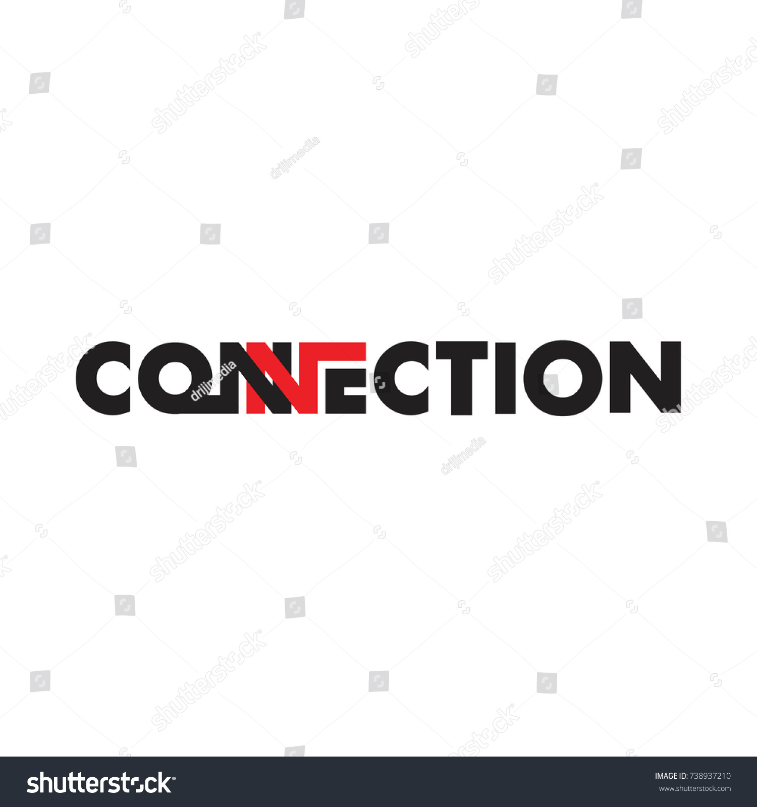 Connection Letter Logo Design Vector Stock Vector (Royalty Free ...