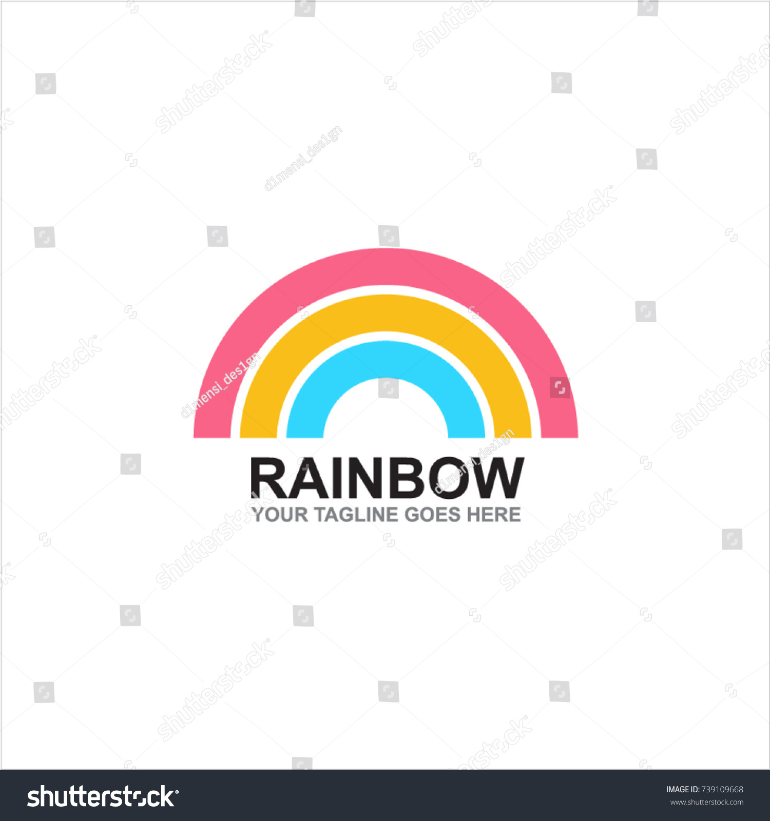 Colorful Rainbow Logo Vector Illustration Stock Vector (Royalty Free ...