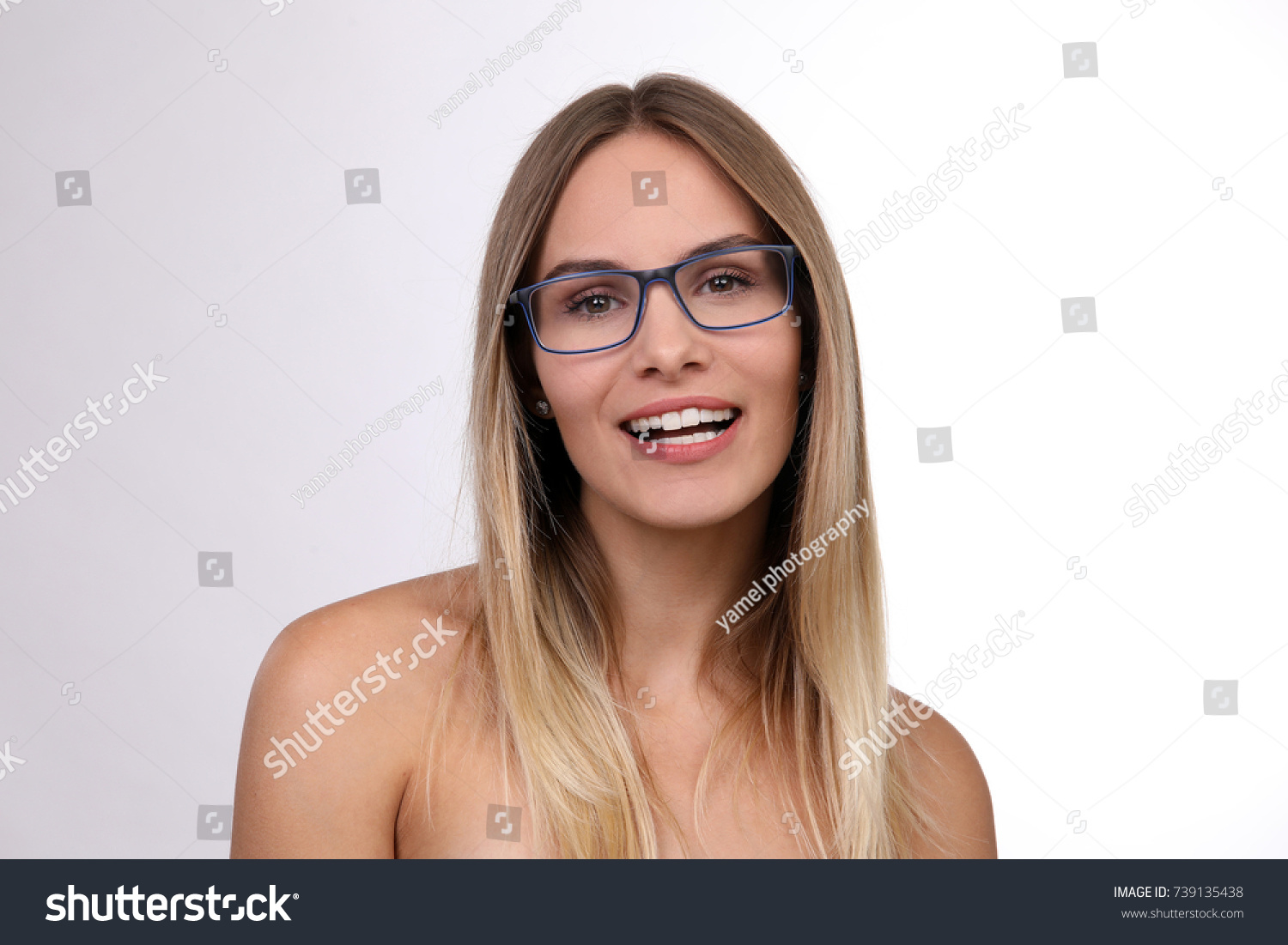 Naked Girl In Glasses