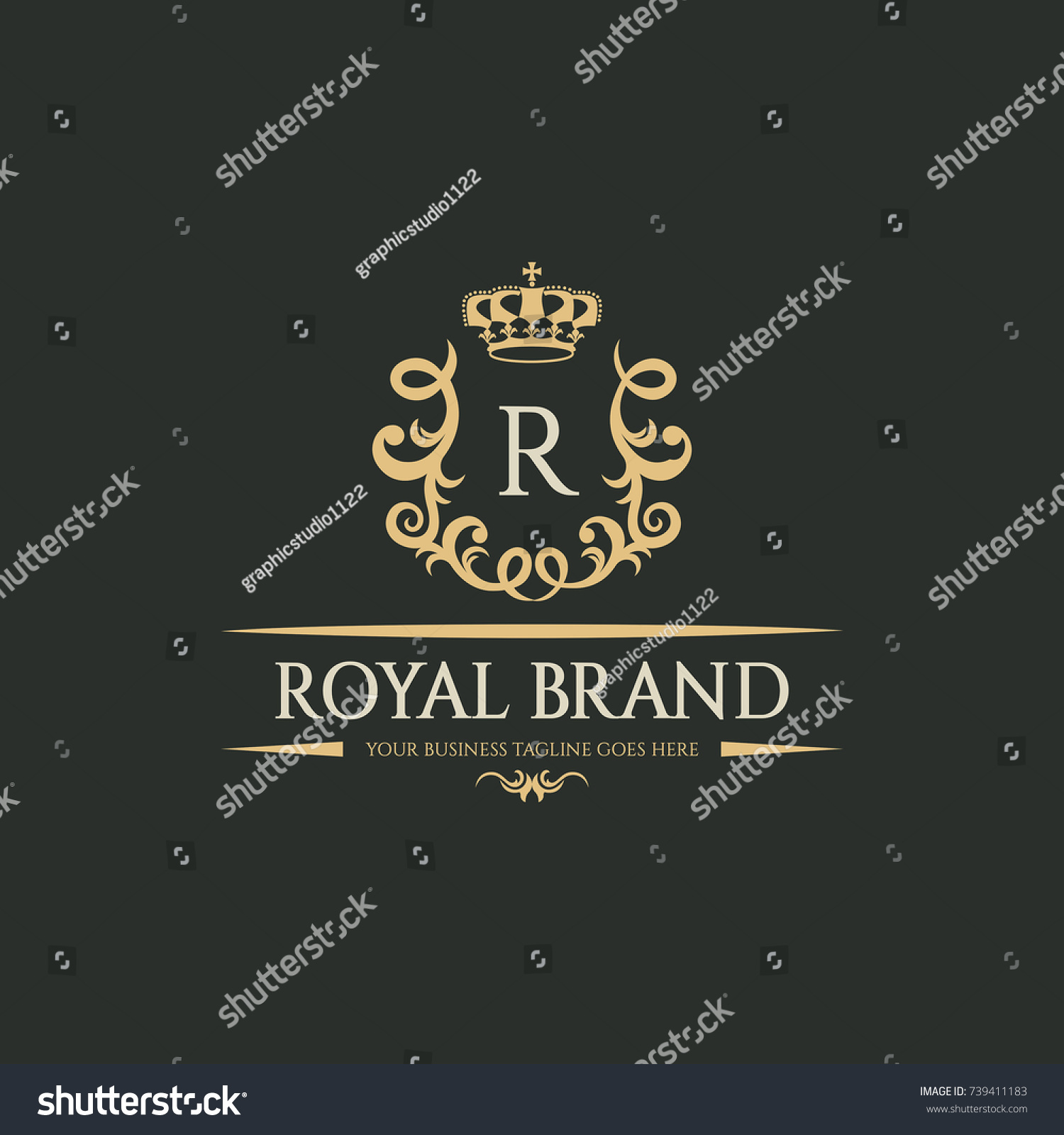 Royal Brand Logo Design Template Luxury Stock Vector (Royalty Free ...