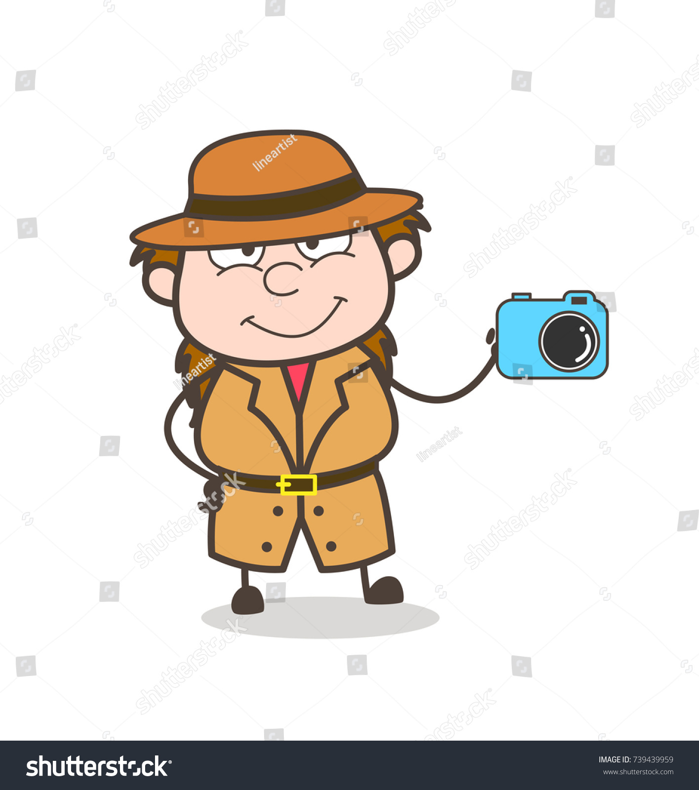 Camera Advertisement Female Explorer Scientist Cartoon Stock Vector Royalty Free 739439959 6656