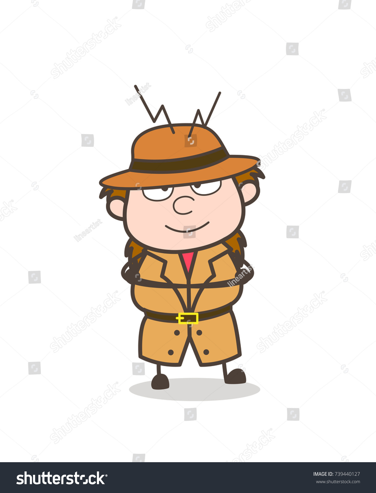 Smiling Face Female Explorer Scientist Cartoon Stock Vector Royalty Free 739440127 Shutterstock 7192