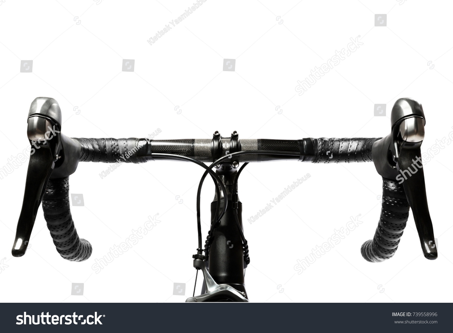 white road bike handlebars