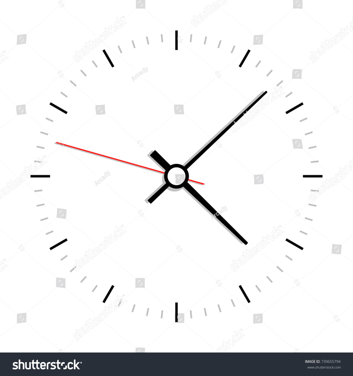 Clock Face Vector Illustration On White Stock Vector (Royalty Free ...