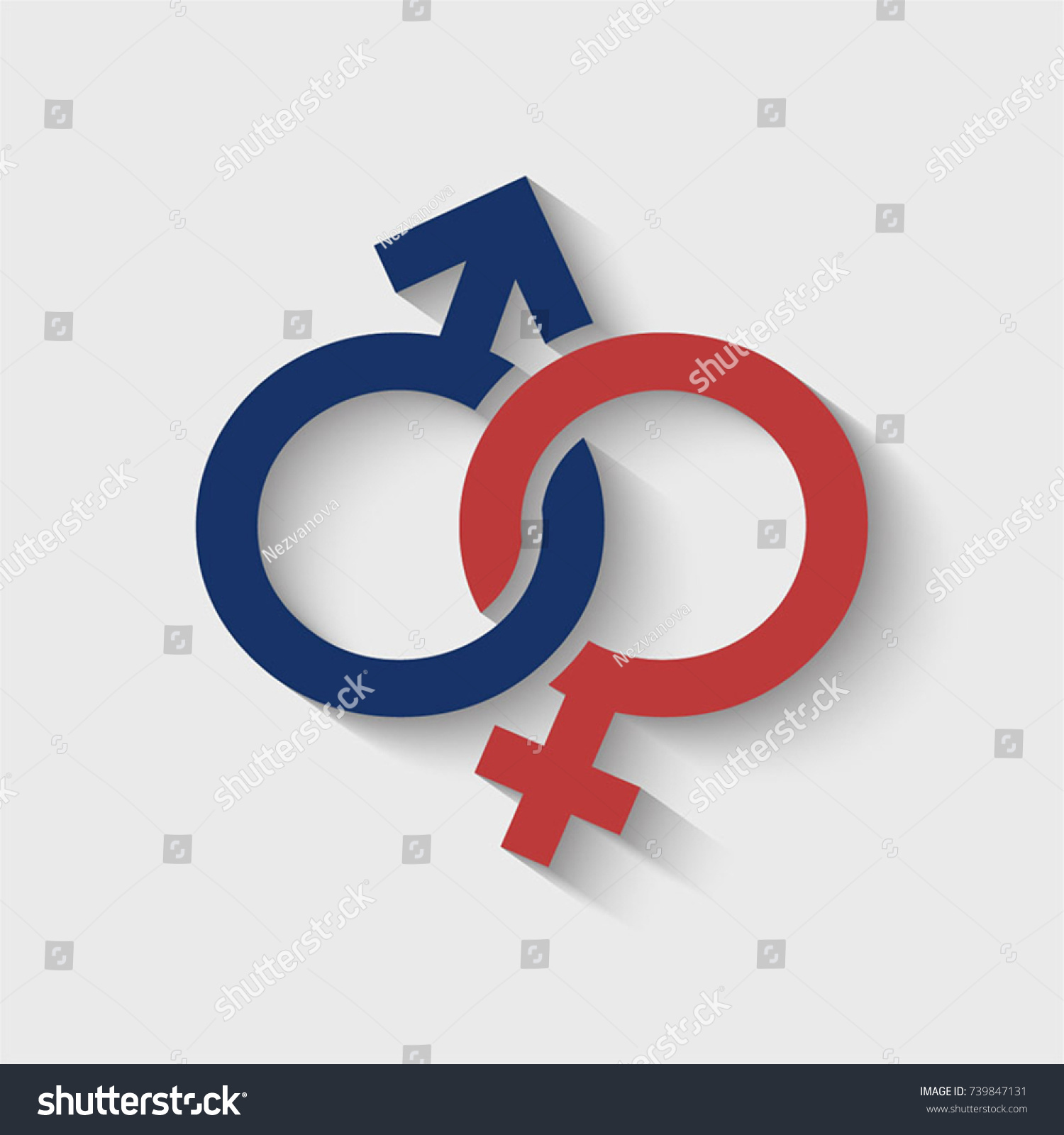 Sex Symbols Male Female Genders Vector Stock Vektor Royaltyfri