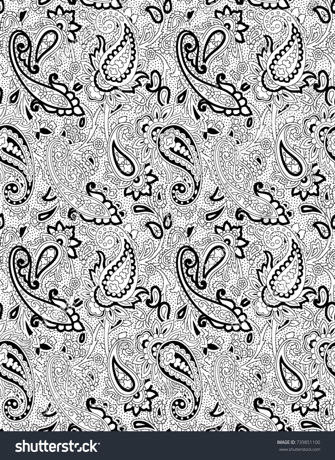 Paisley Pattern Stock Illustration 739851100 | Shutterstock