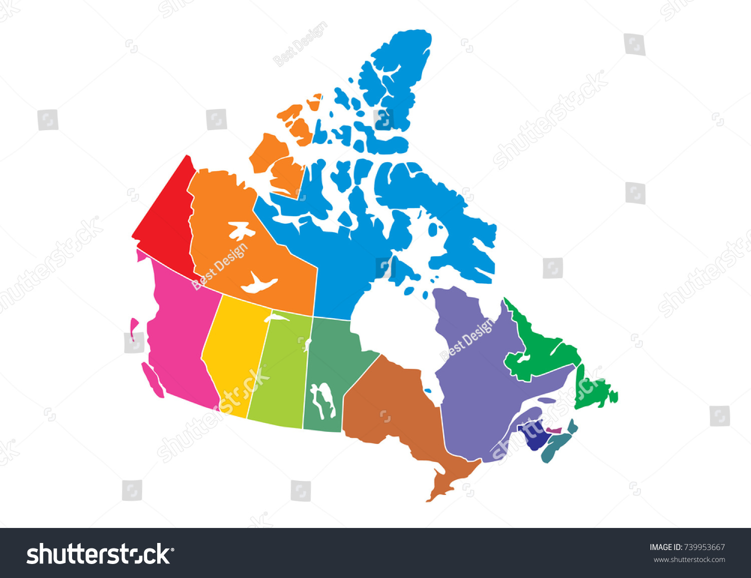 Canada Map Silhouette Vector Illustration Stock Vector (Royalty Free ...