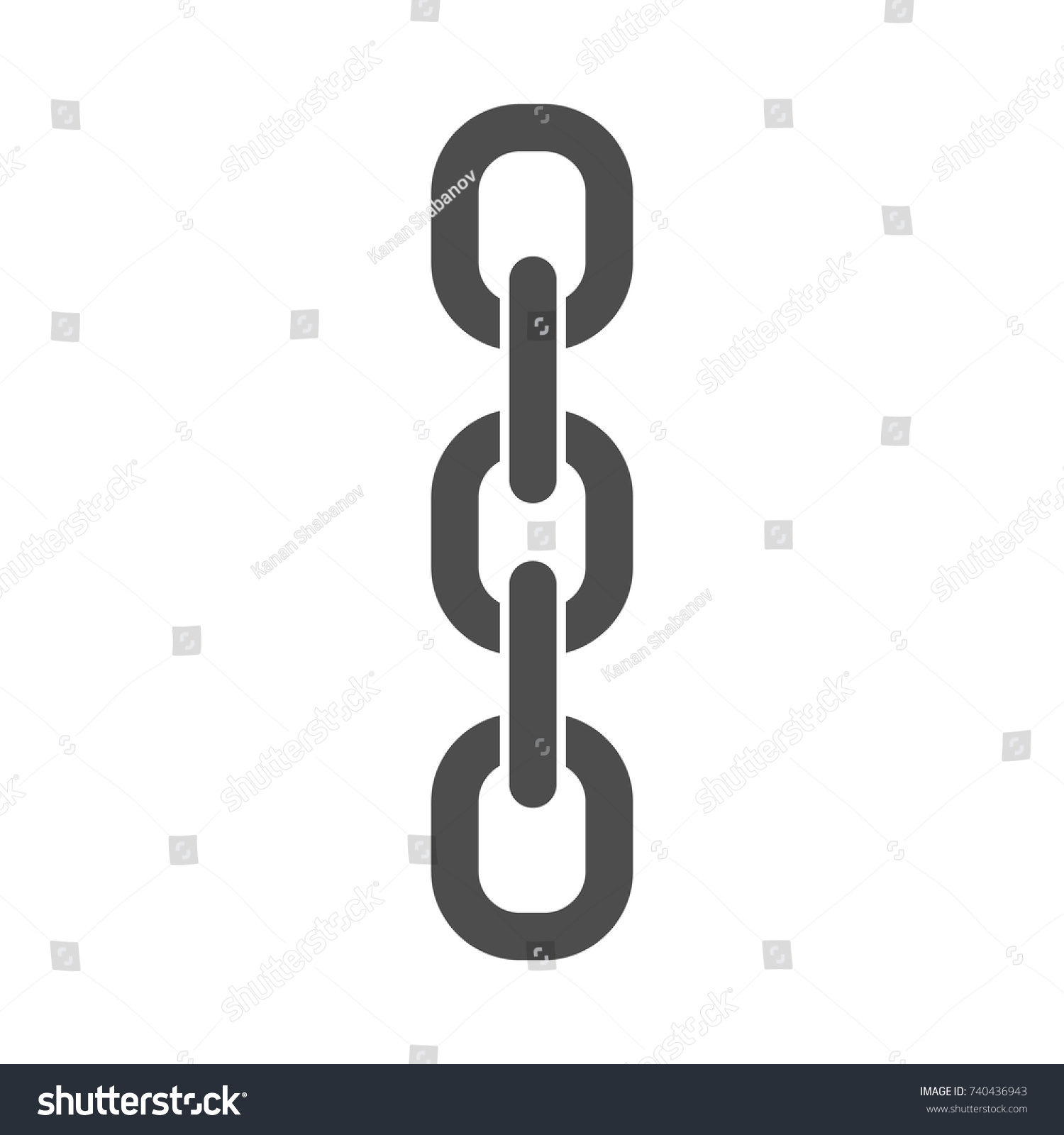 Chain Simple Icon Monochrome Illustration Stock Vector (Royalty Free ...