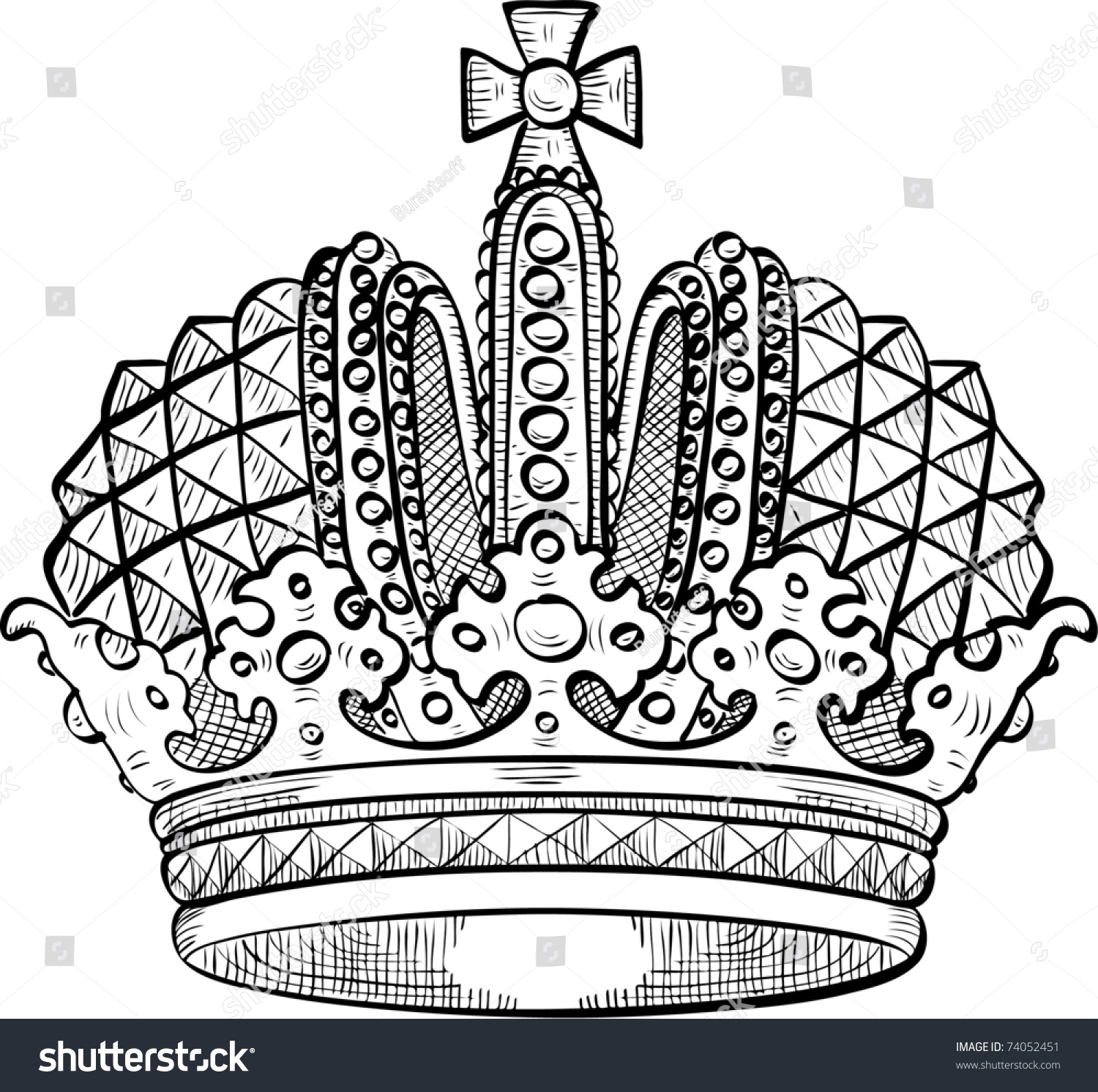 Большая Императорская корона Российской империи вектор