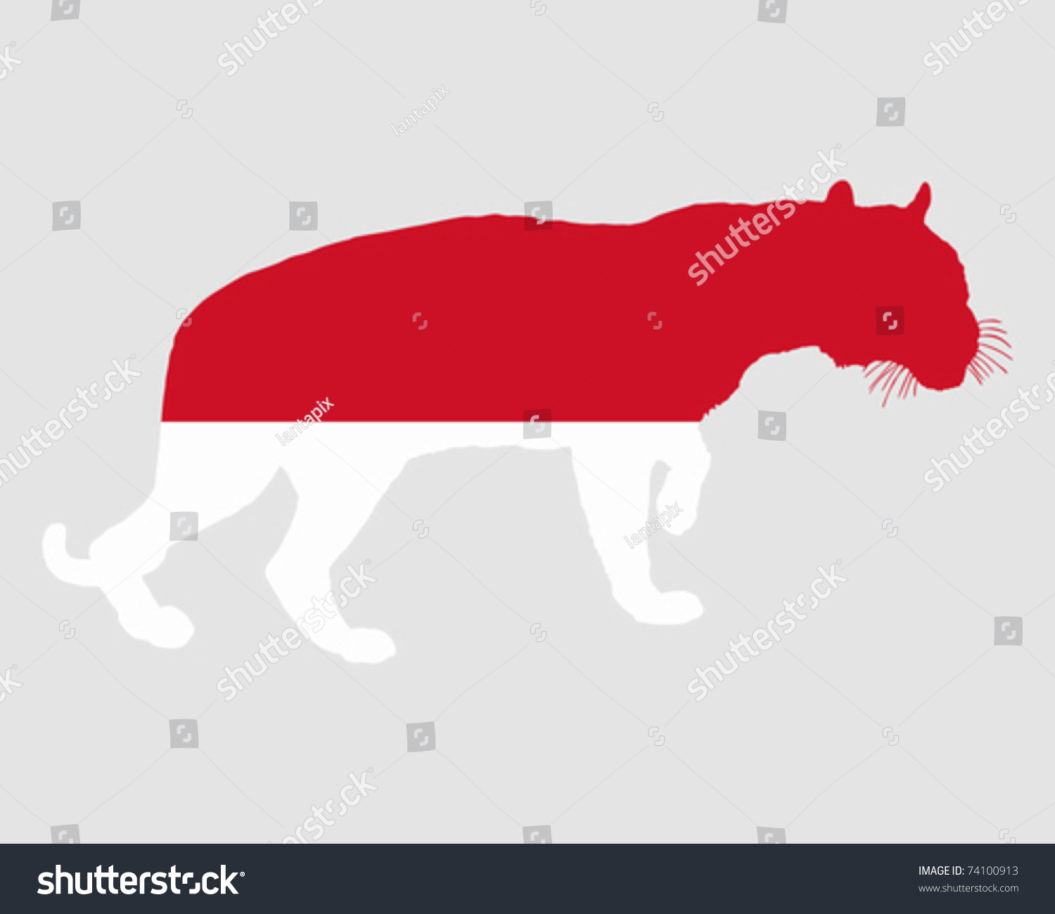 Indonesia Tiger Stock Vector (Royalty Free) 74100913 | Shutterstock