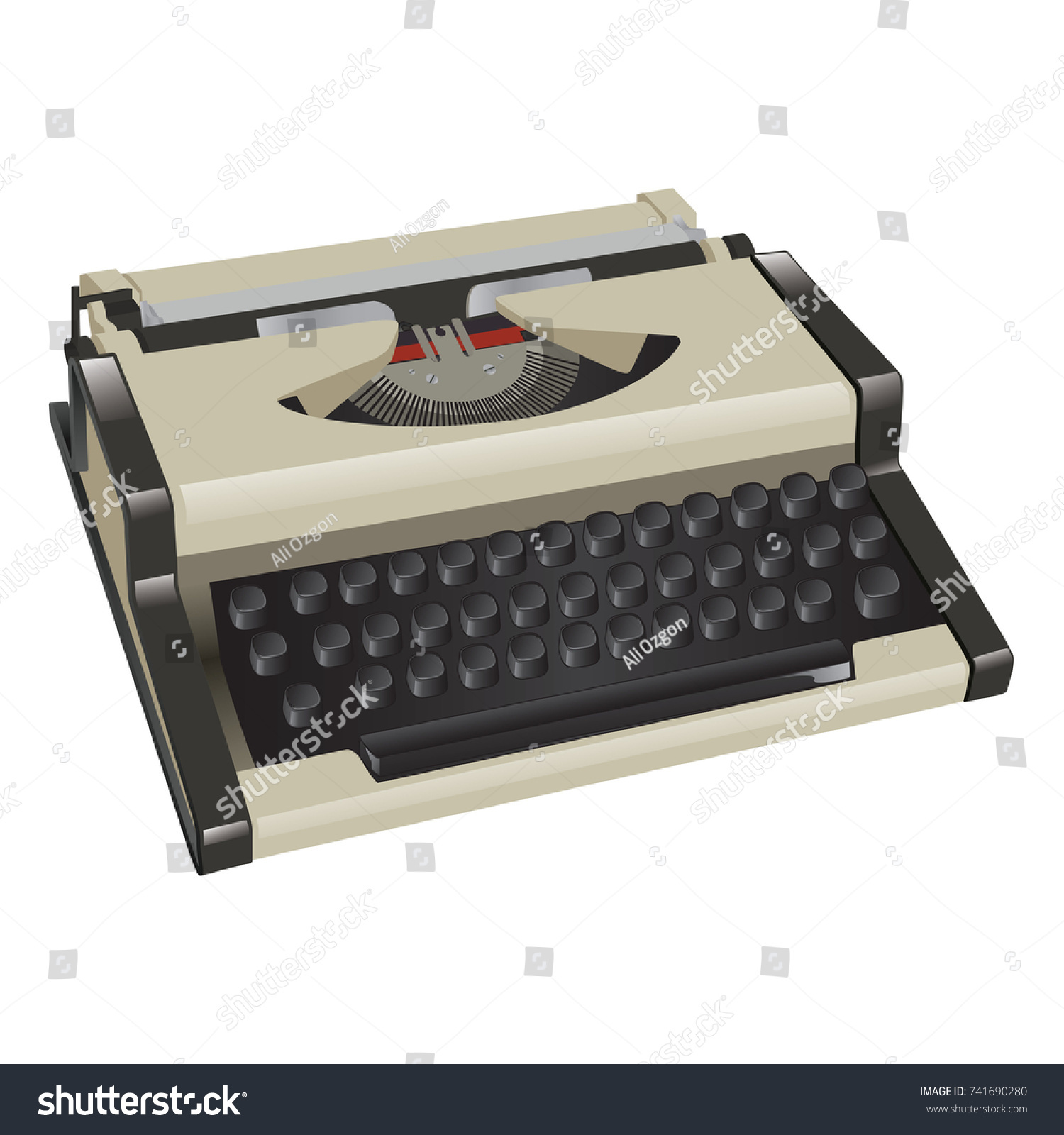 Typewriter Vector Stock Vector (Royalty Free) 741690280 | Shutterstock