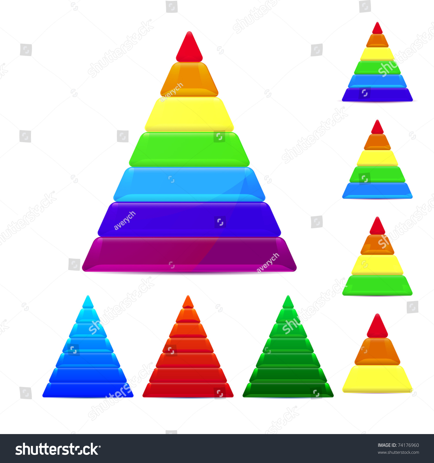 Layered Pyramids Vector Stock Vector Royalty Free 74176960 Shutterstock