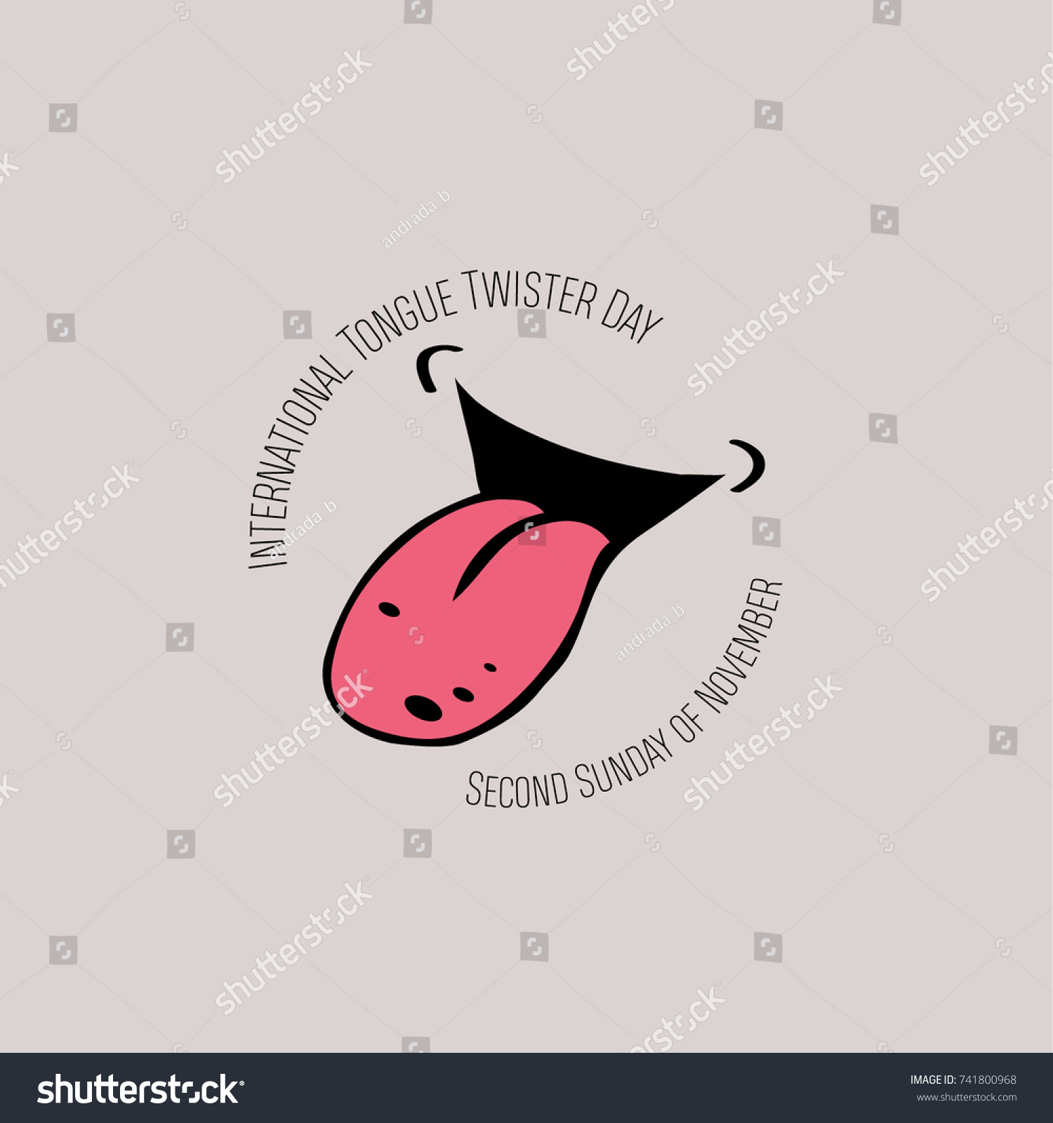 International Tongue Twister Day Poster Stock Vector (Royalty Free ...