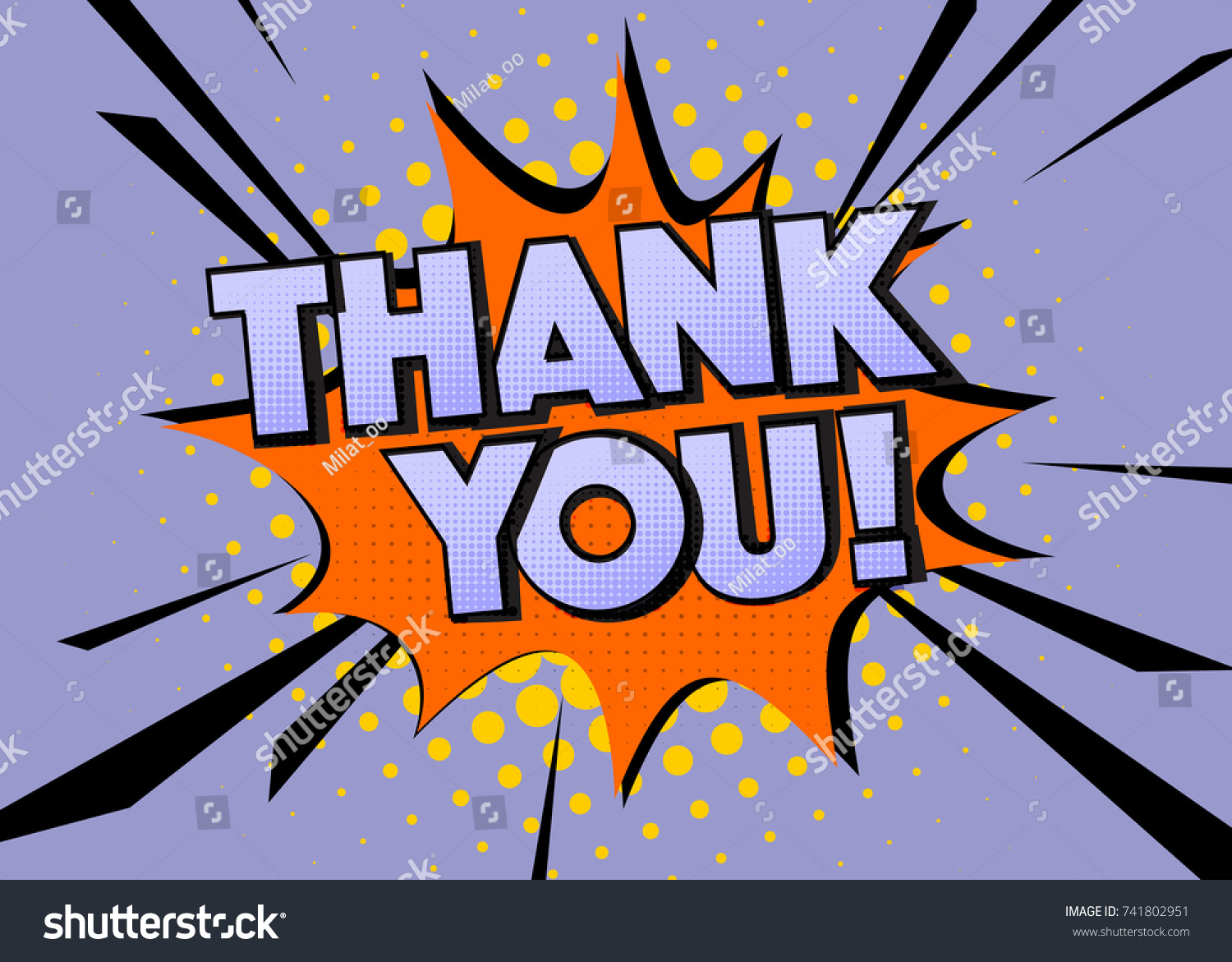 Thank You Calligraphy Pop Art Style Stock Vector (Royalty Free ...