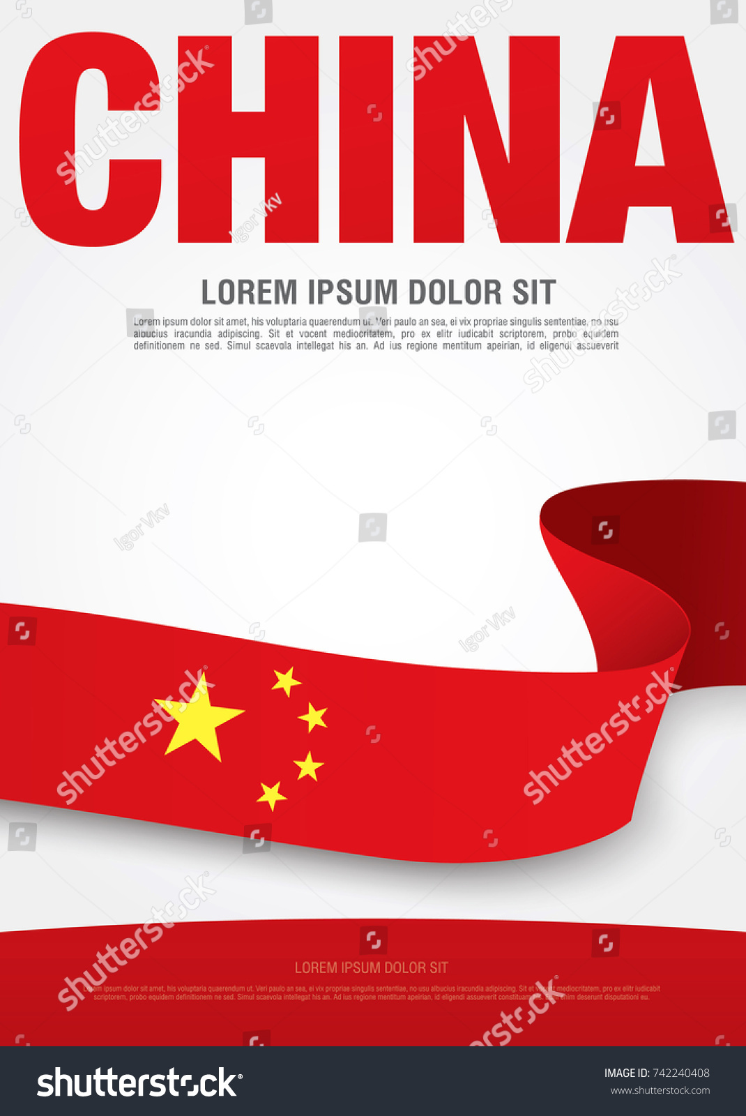 Flag Peoples Republic China Vector Illustration Stock Vector (Royalty ...